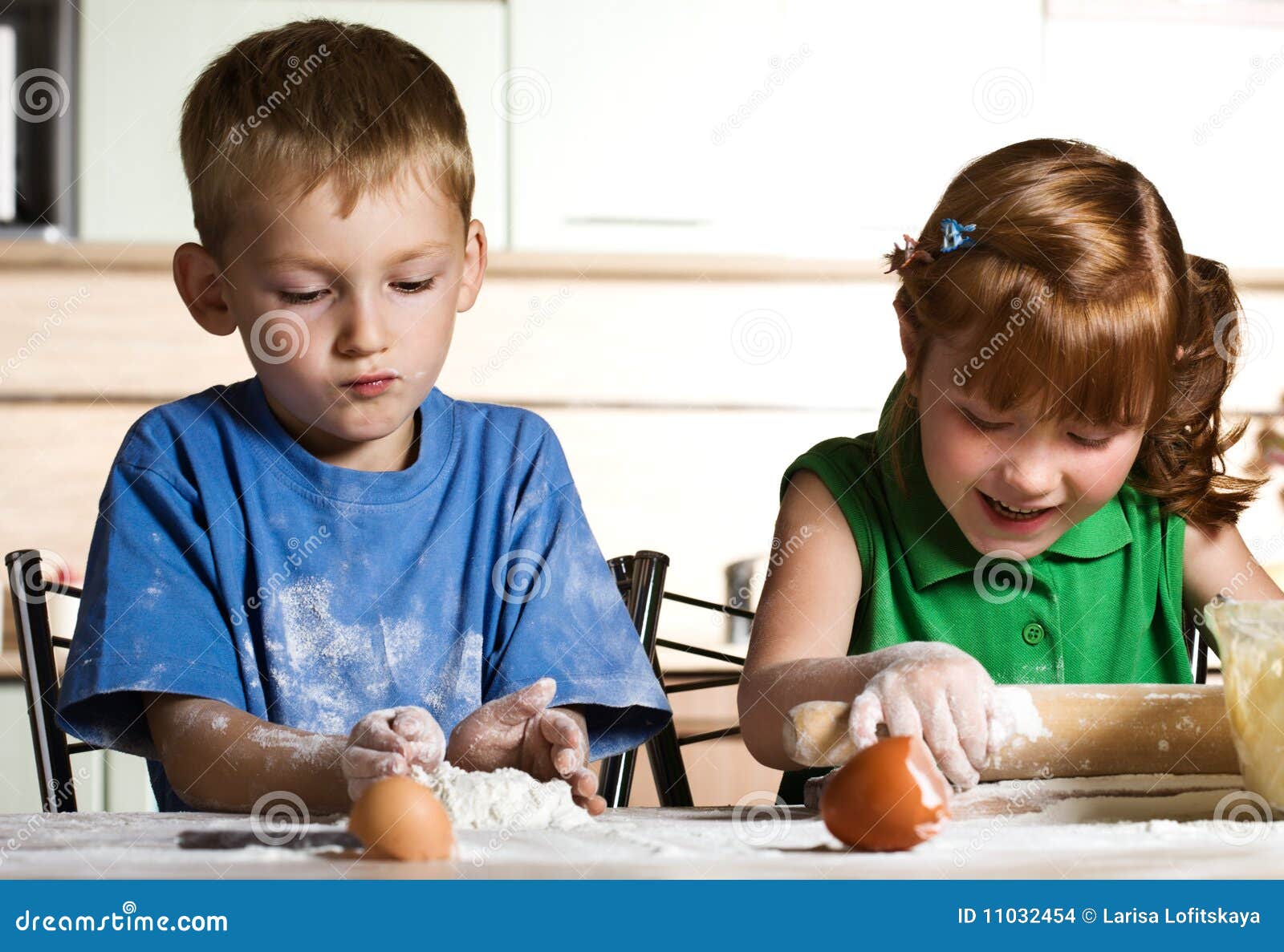 Kitchen assistants stock photo. Image of enjoyment, baking 11032454