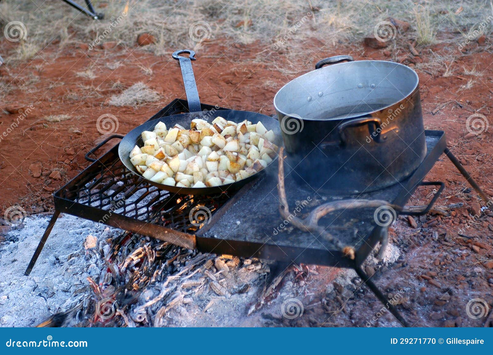 Kitchen in the Australian Bush Stock Photo Image of campsite, nature