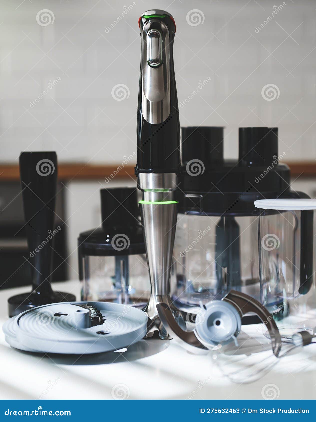 Kitchen Blender with Attachments Stock Image Image of modern