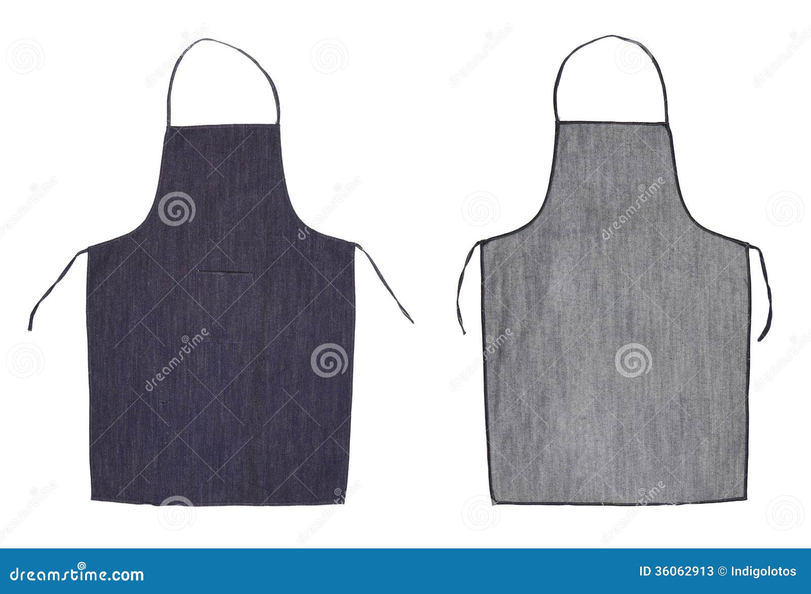 Download Kitchen Blue Apron. Front And Back View Stock Image ...