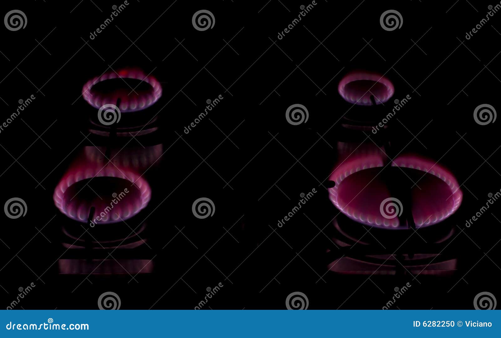 Kitchen Burners Red fire stock photo. Image of cooking 6282250