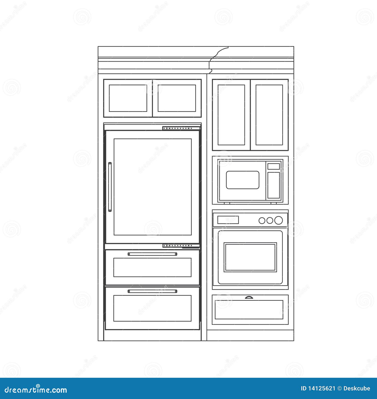 Kitchen Cabinet Stock Vector Illustration Of Interiors 14125621