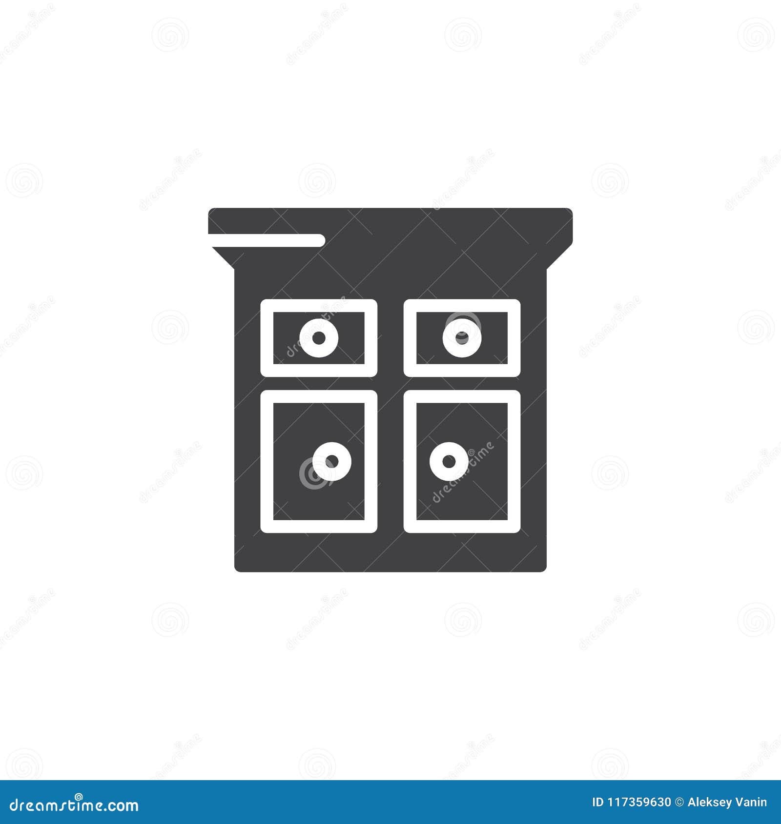 Kitchen Vector Icon Stock Vector Illustration of cupboard