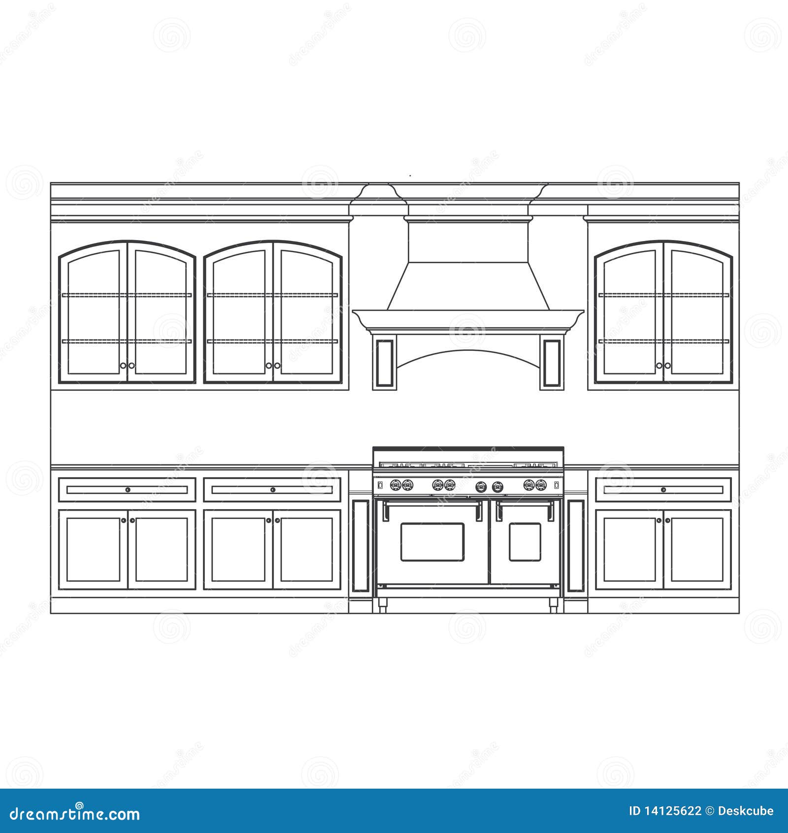 Kitchen Cabinets Stock Vector Illustration Of Dishwasher 14125622