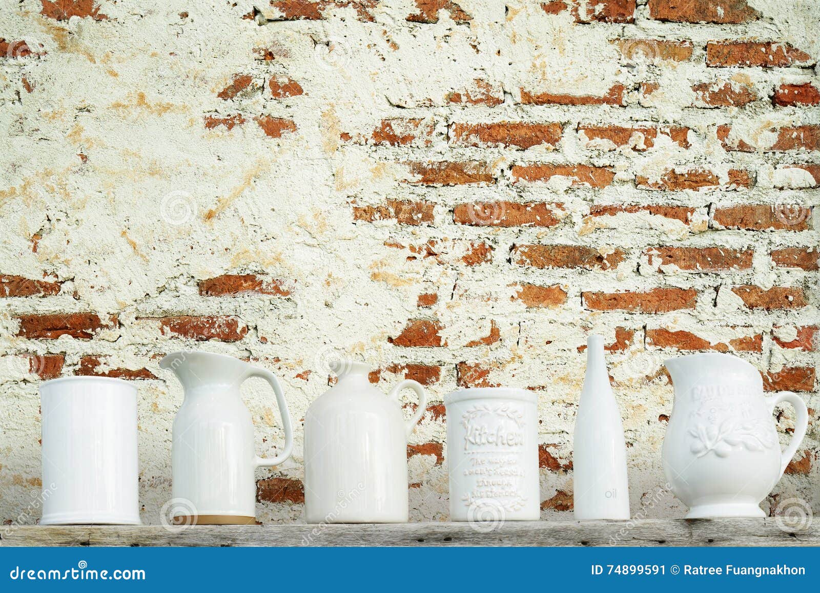 Kitchen Ceramic With Rusty Wall Art Stock Image Image of kitchen