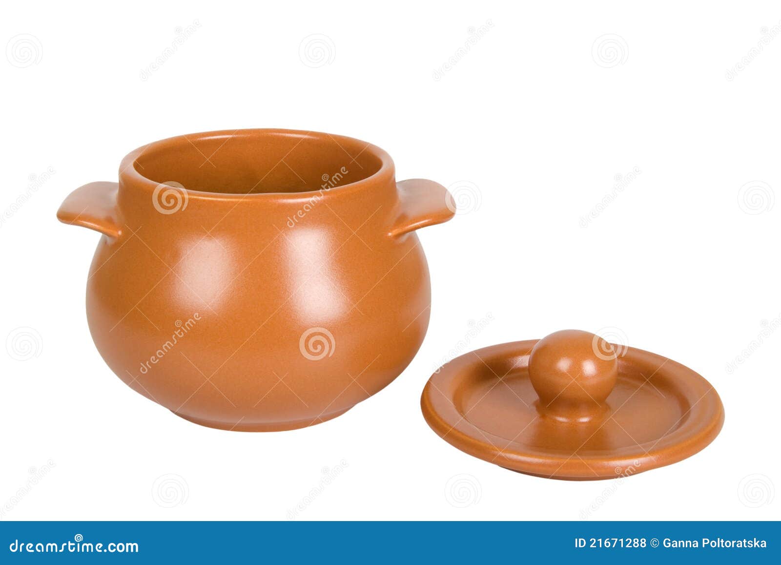 Kitchen clay pot stock photo. Image of isolated, kitchen 21671288