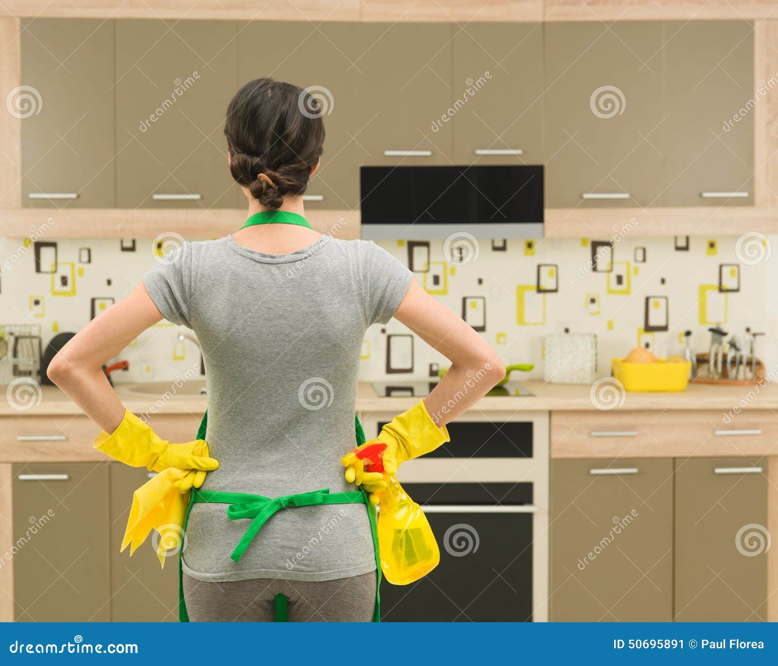 Kitchen cleaning stock image. Image of domestic, cleaning 50695891