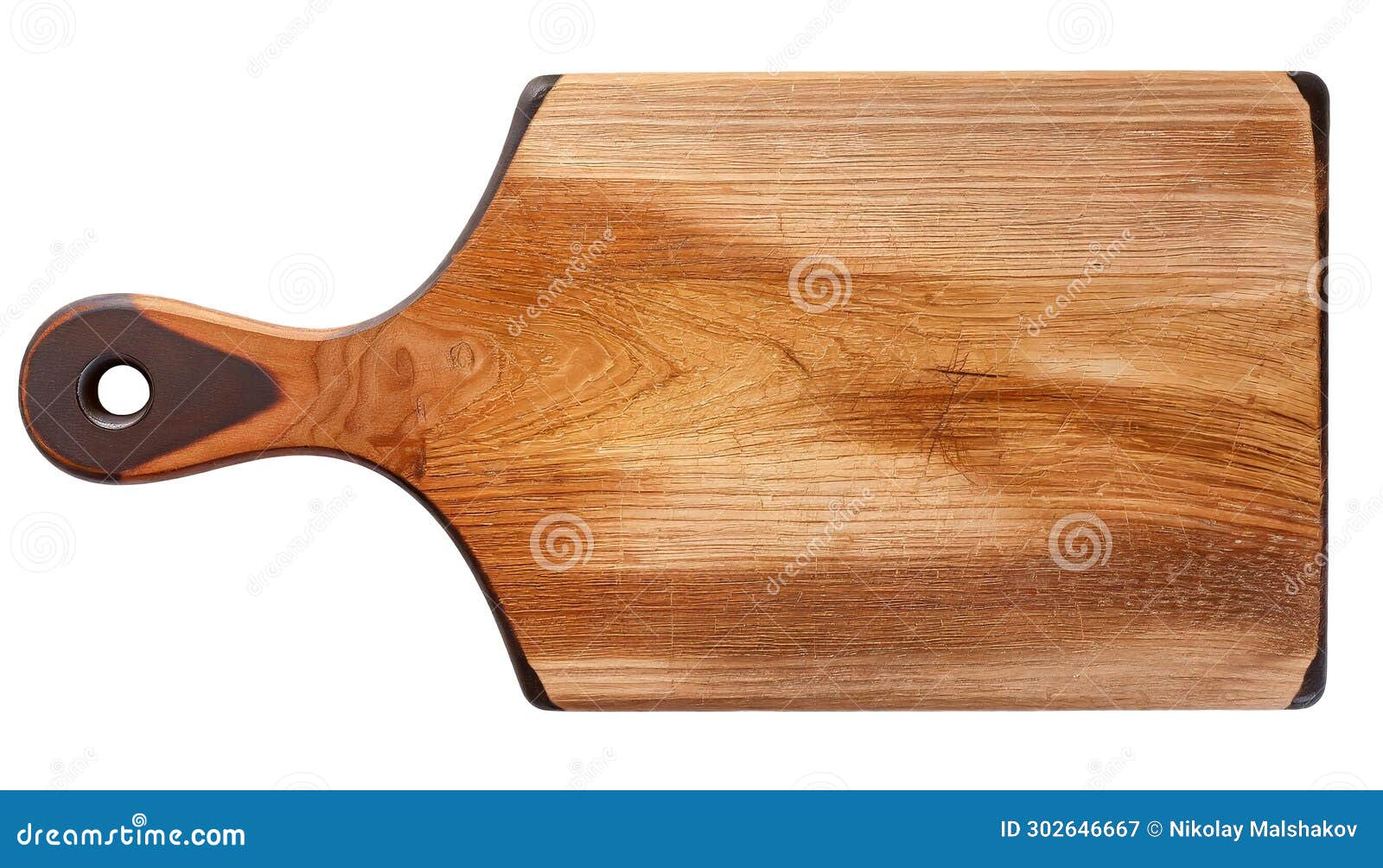 Kitchen Cutting Board Isolated on White Background. Stock Image Image