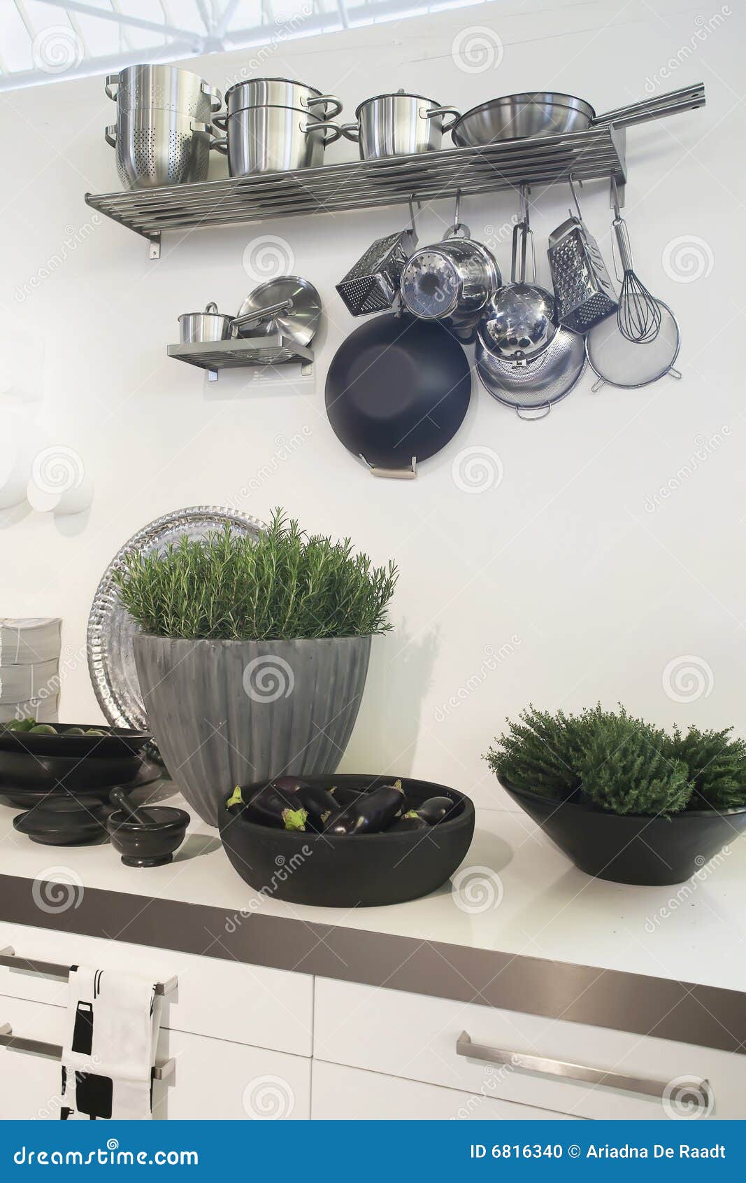 Kitchen Decoration by Vases Stock Photo Image of modern, designer