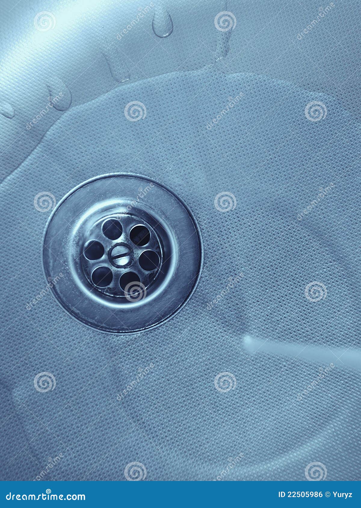 Kitchen drain stock photo. Image of counter, blue, drain 22505986