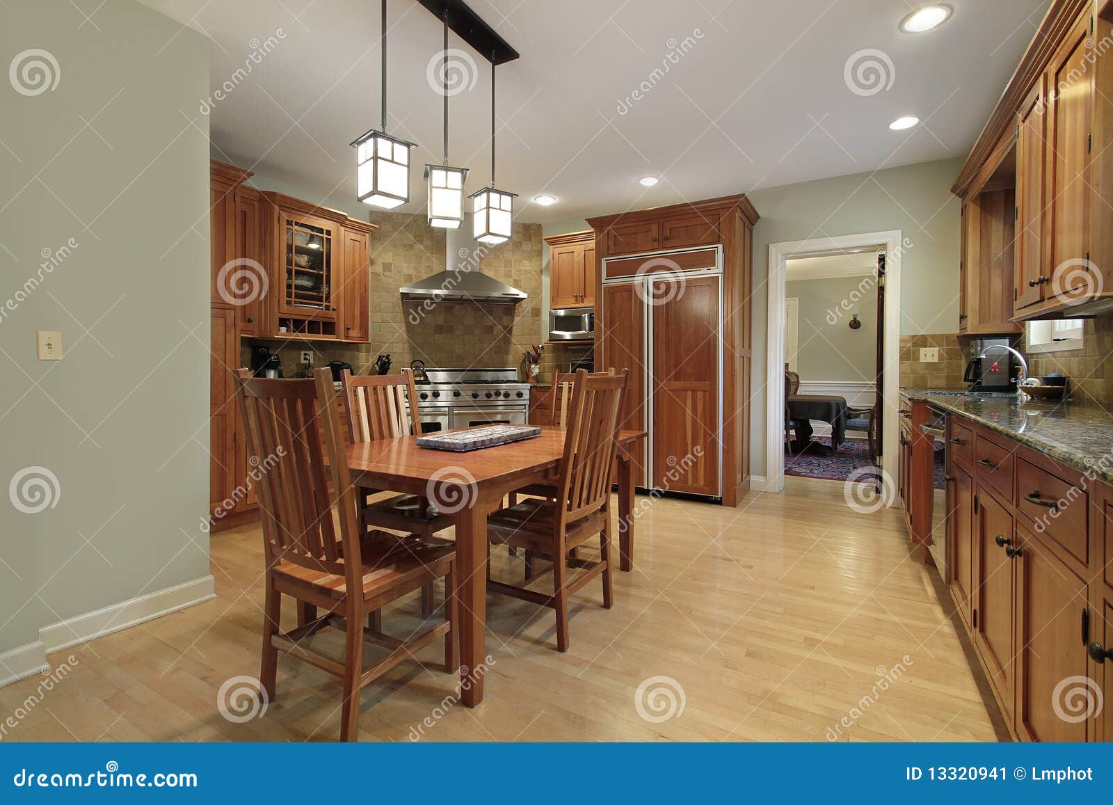 Kitchen with eating area stock image. Image of fixtures 13320941