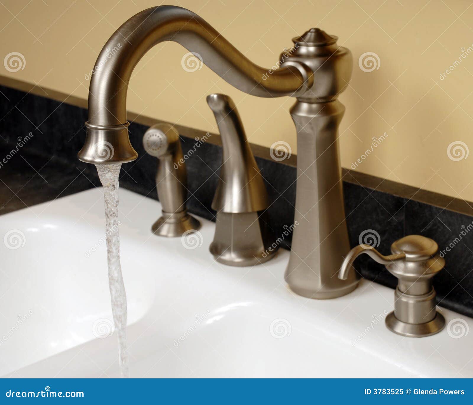 Kitchen Faucets stock image. Image of sinks, fancy, sprayer 3783525