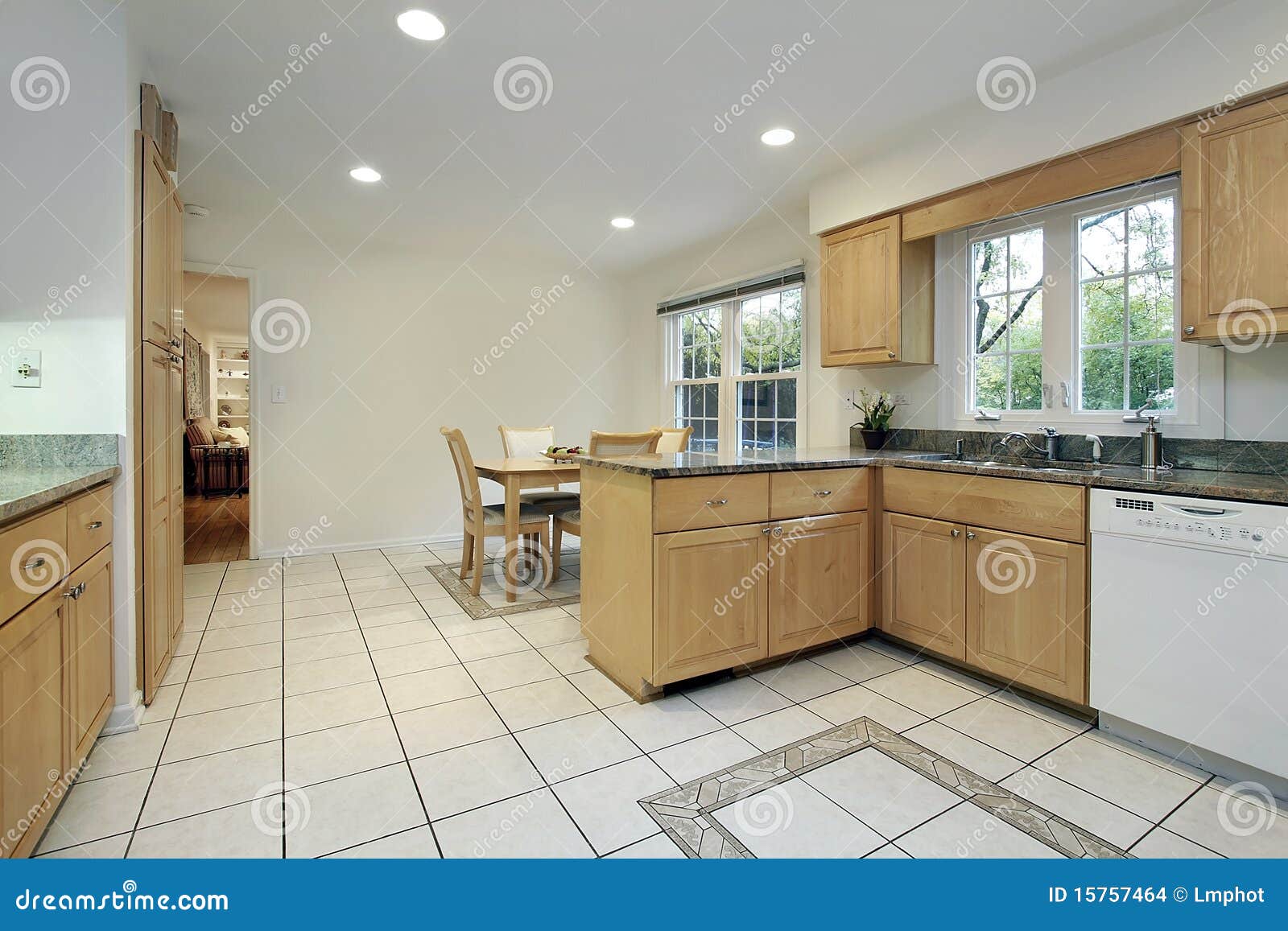 Kitchen with floor design stock photo. Image of kitchen - 15757464