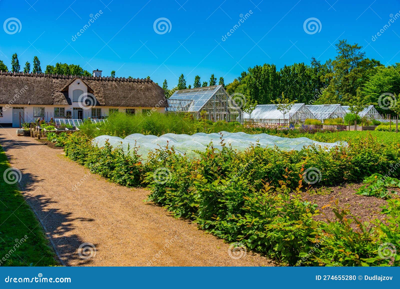 Kitchen Garden at Gr??sten Palace in Denmark Stock Photo Image of