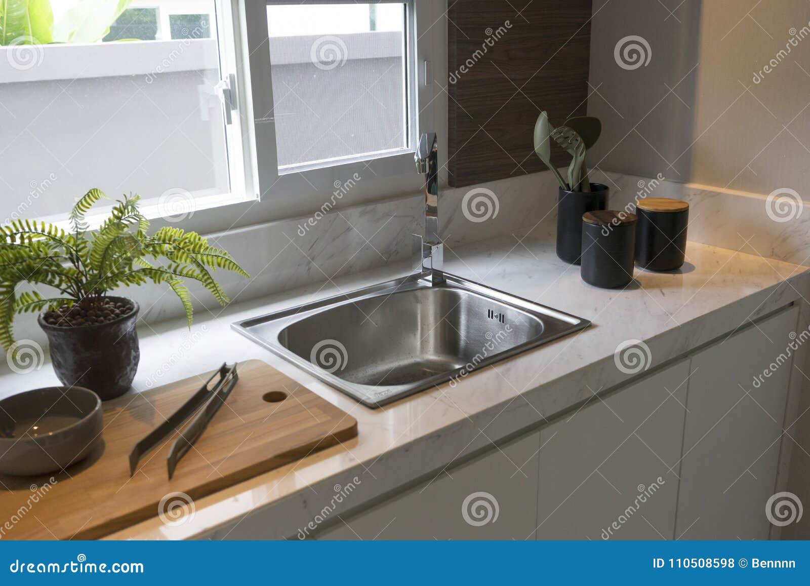 Kitchen Granite Counter Stock Photo Image Of Furniture 110508598