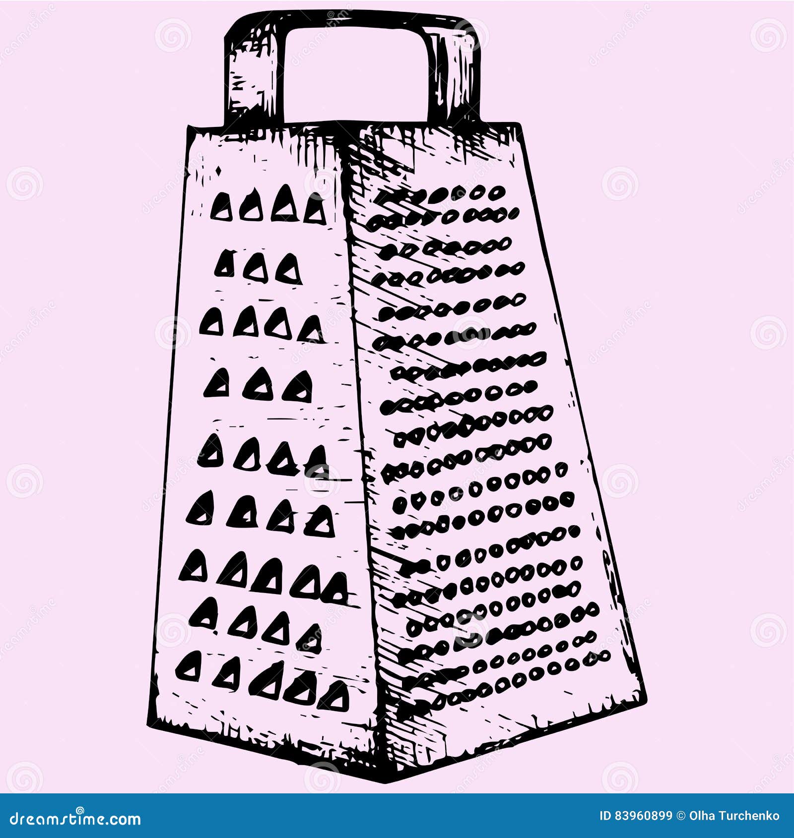 Kitchen grater icon outline style Royalty Free Vector Image