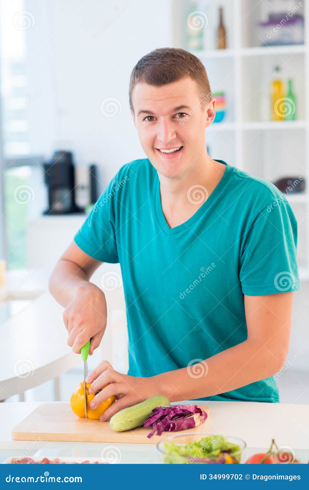 Kitchen guy stock photo. Image of healthy, indoor, happiness 34999702
