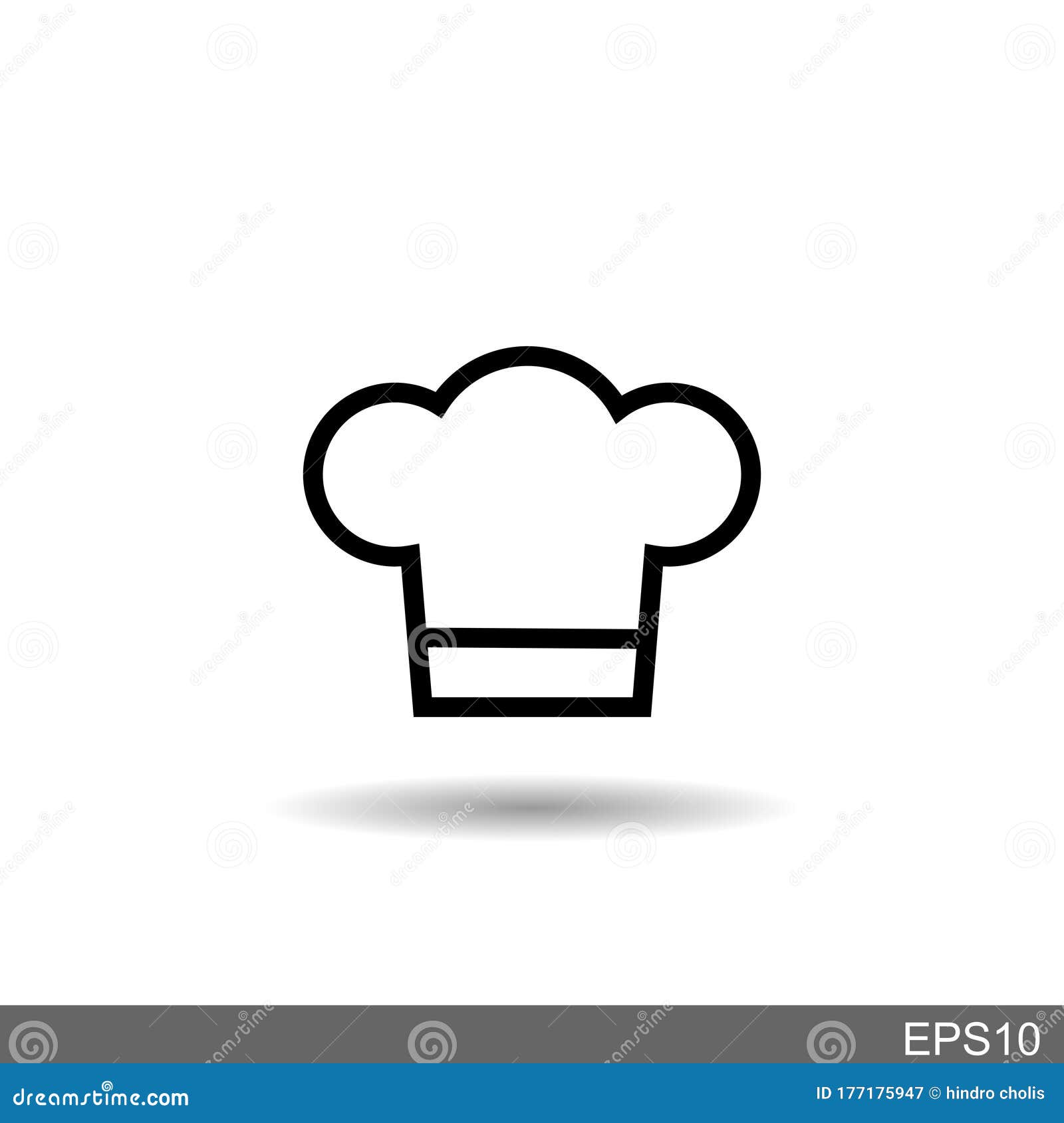 Kitchen Hat Icon with White Background Stock Vector Illustration of
