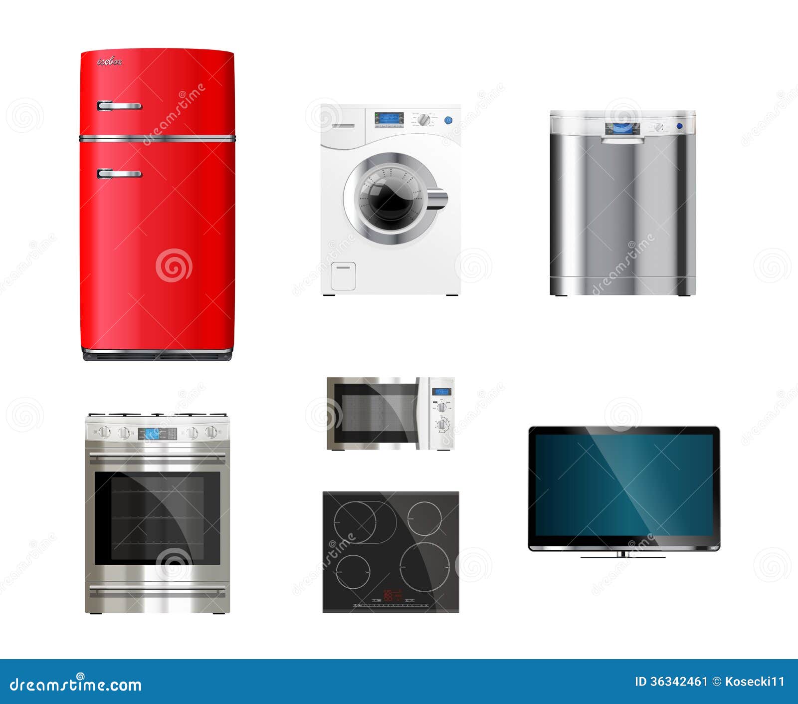 Kitchen and House Appliances Stock Vector Illustration of electric