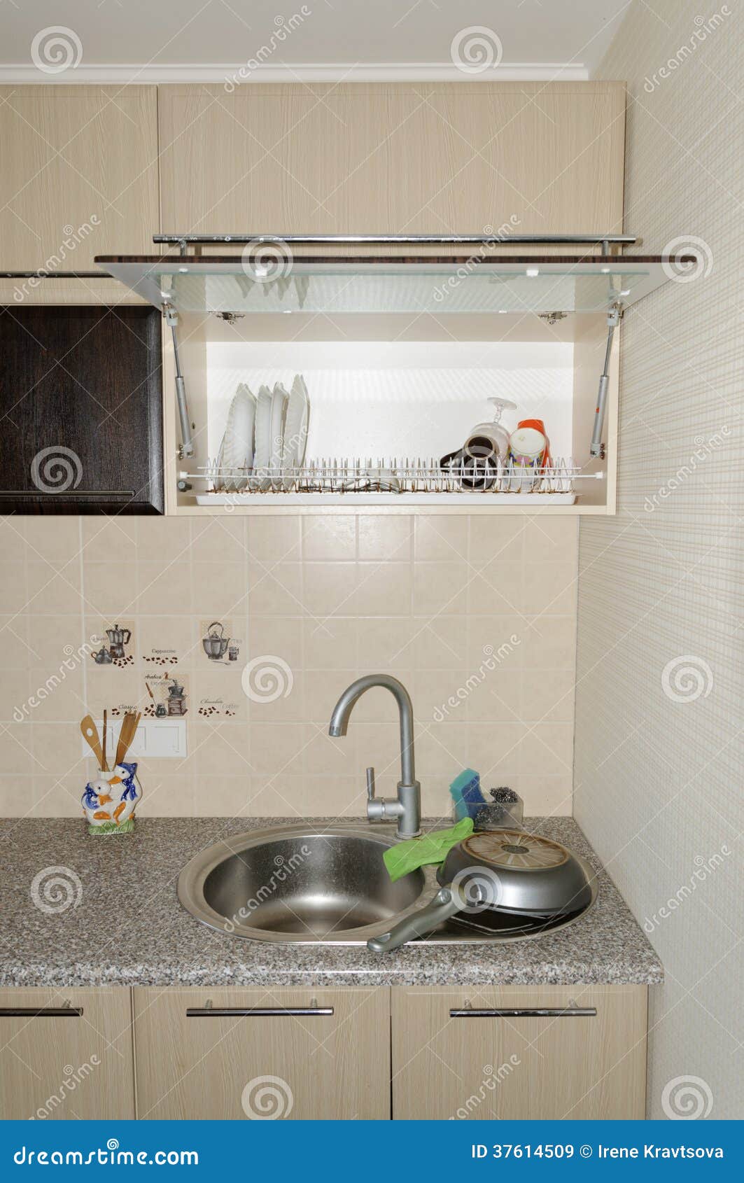 Kitchen interior and sink stock image. Image of residence 37614509