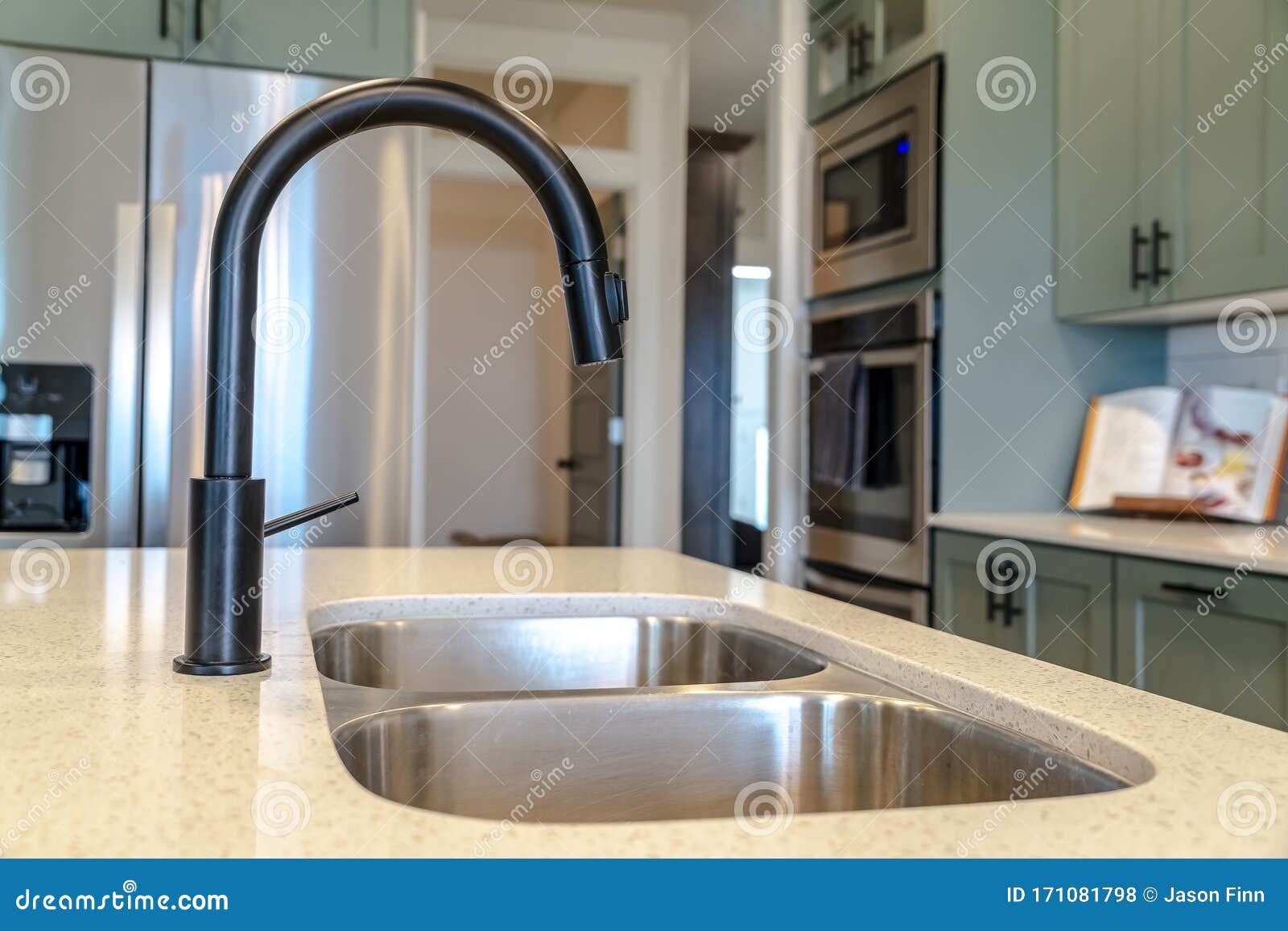 kitchen island sink and faucet