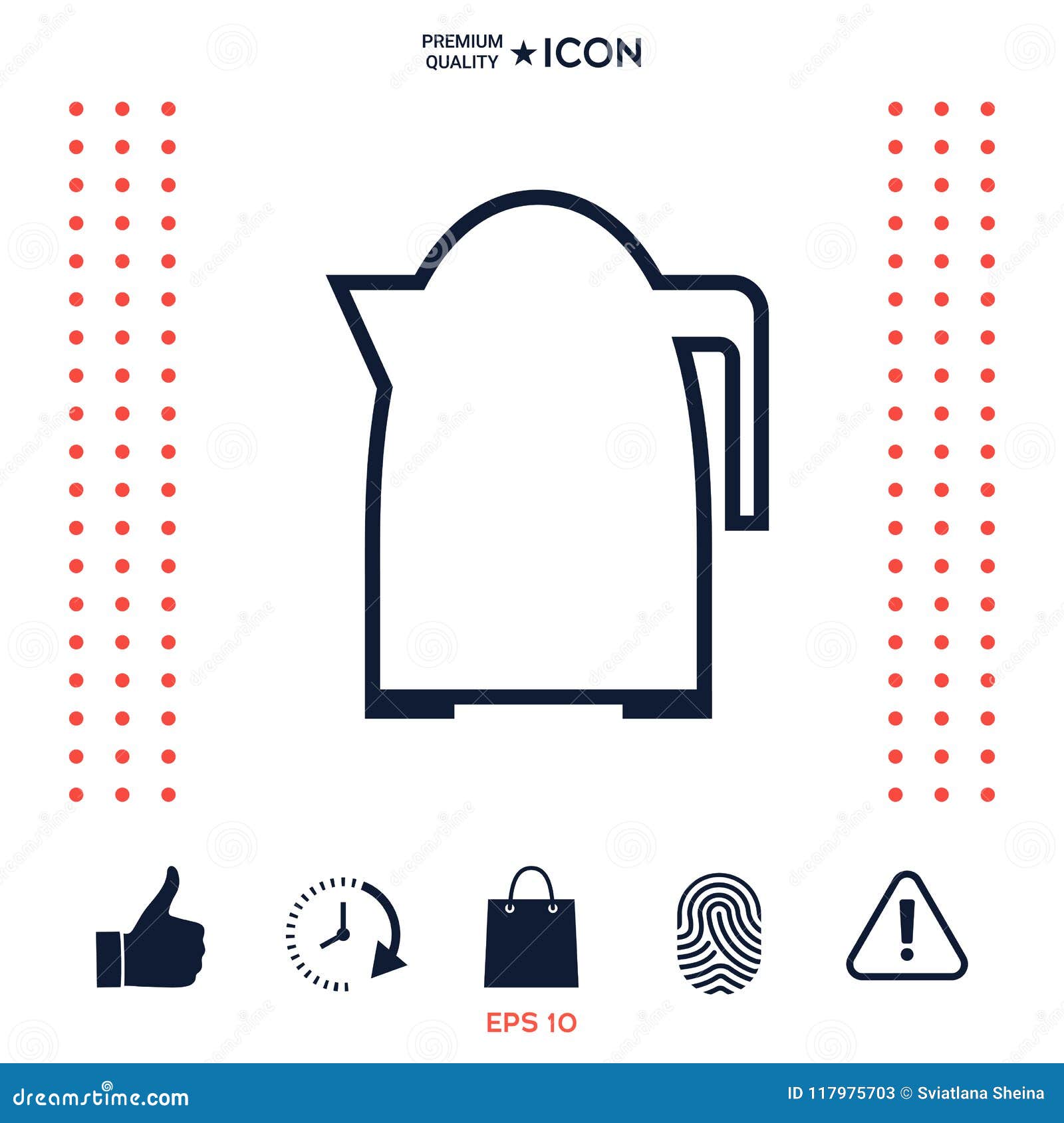 Kitchen Kettle linear icon stock vector. Illustration of household