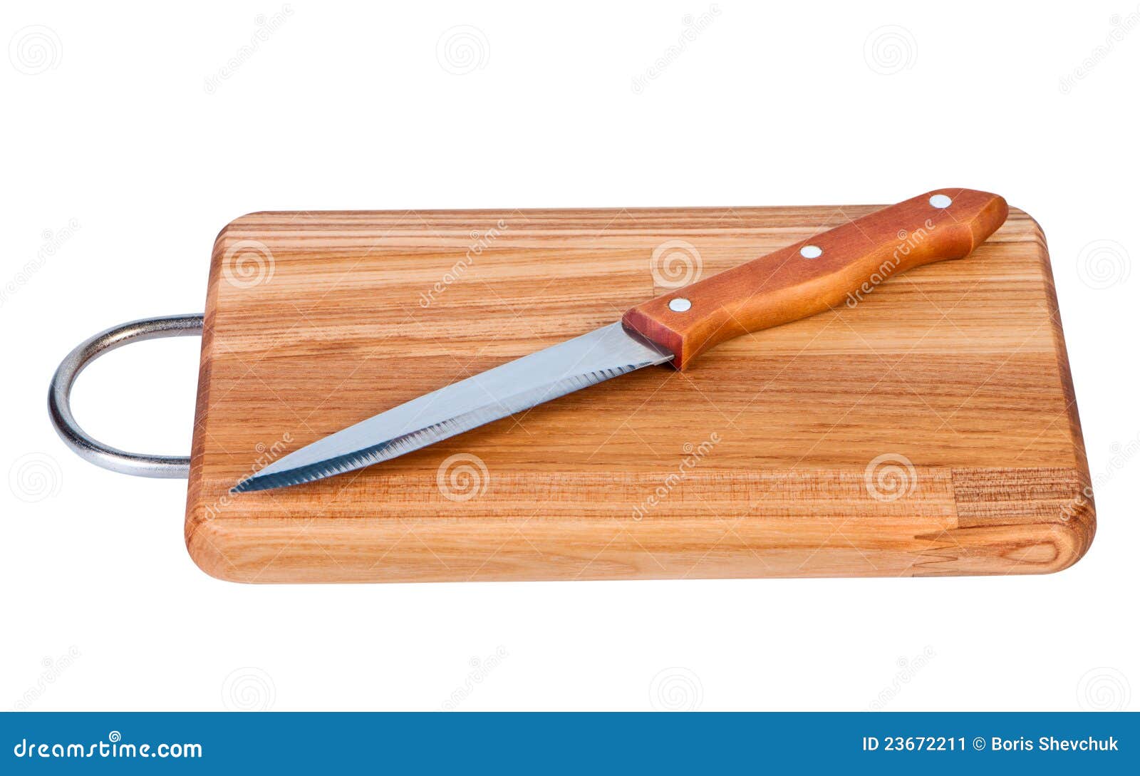 Kitchen Knife on a Cutting Board. Stock Image Image of simple