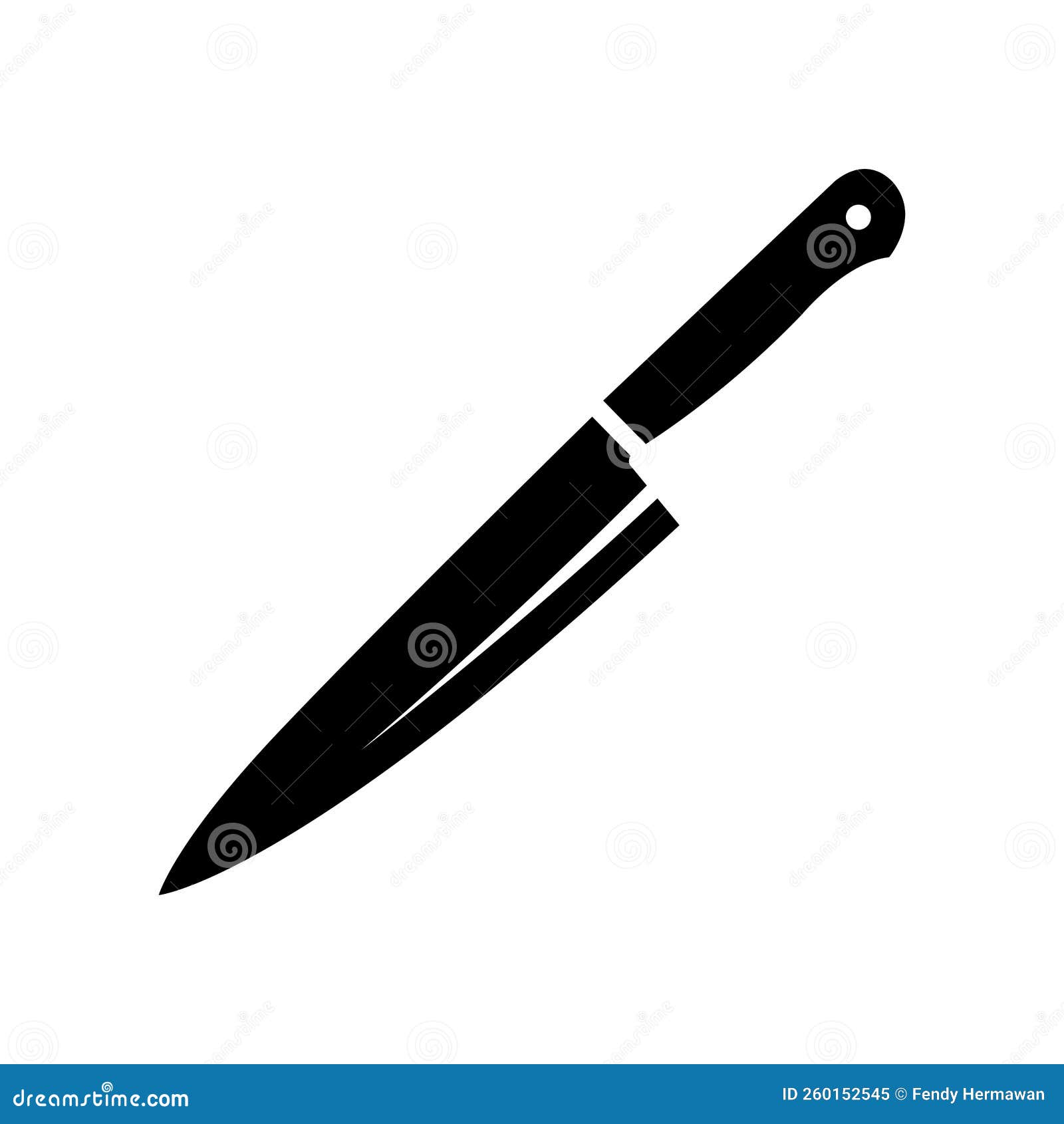 Kitchen Knife Icon Vector Design Template in White Background Stock
