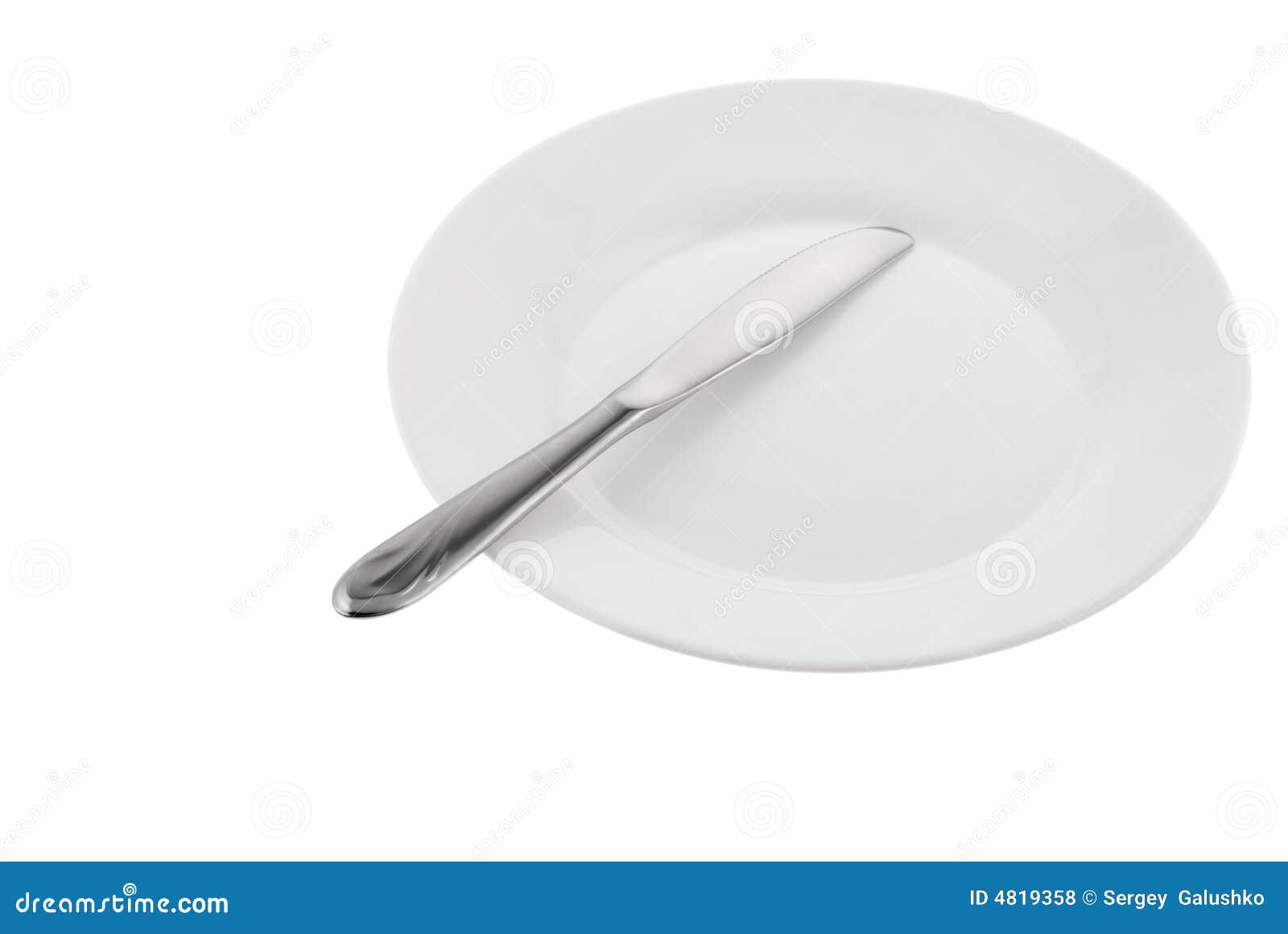 Kitchen knife plate stock photo. Image of restaurant, grace 4819358