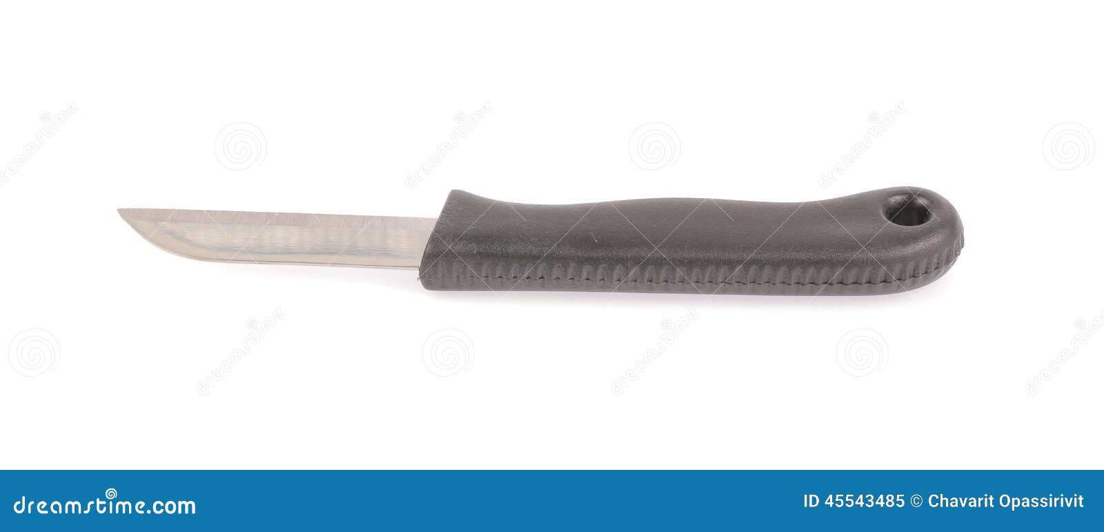 Kitchen Knife With Serrated Edge Stock Image Image of single, black