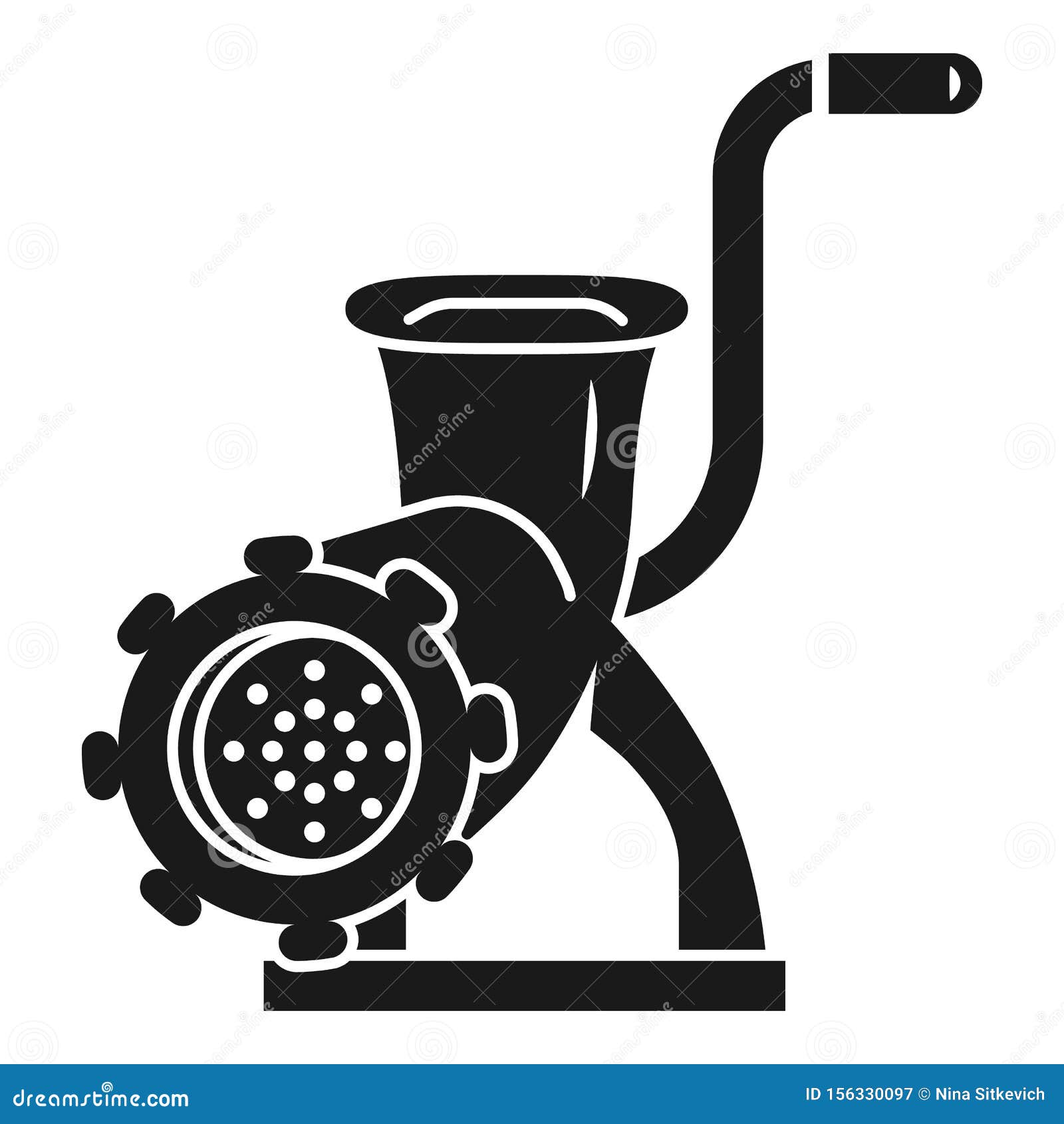 Kitchen Meat Grinder Icon, Simple Style Stock Vector Illustration of