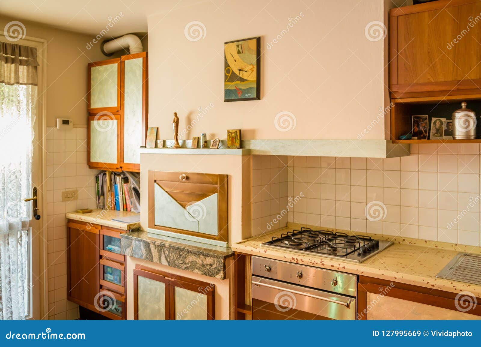Kitchen of Middle Class Italian Family Stock Image Image of cooking