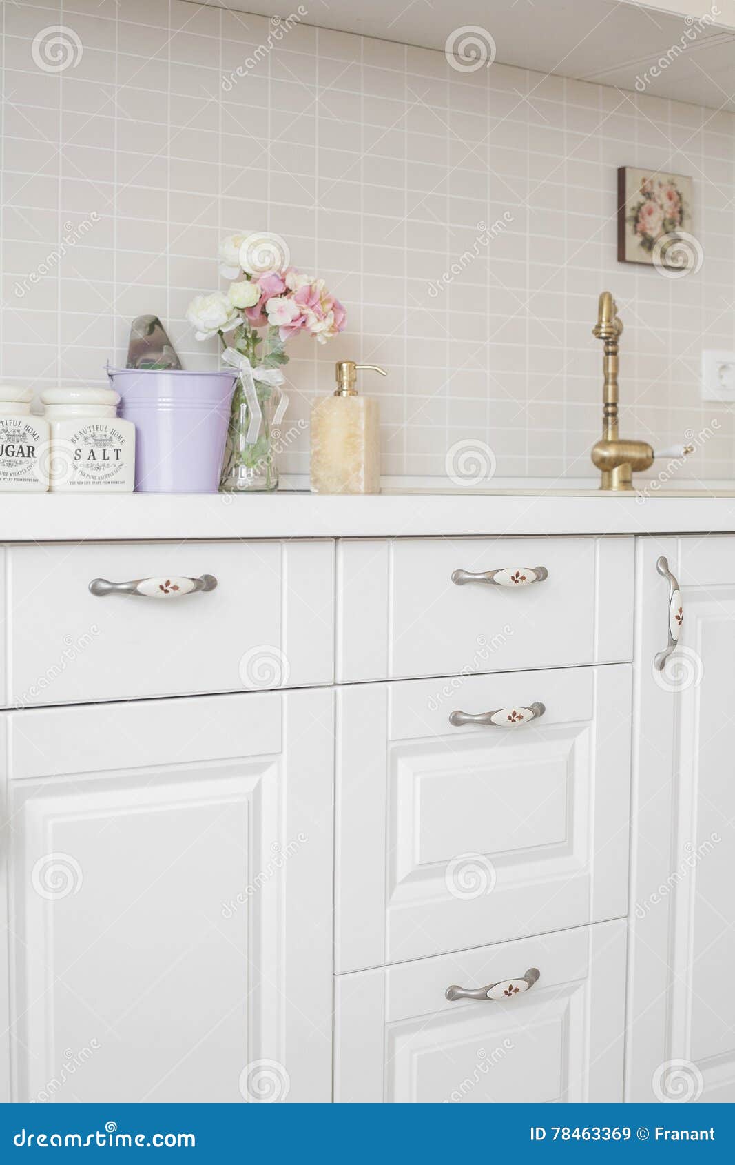 Kitchen modern antique stock image. Image of wood, romantic 78463369