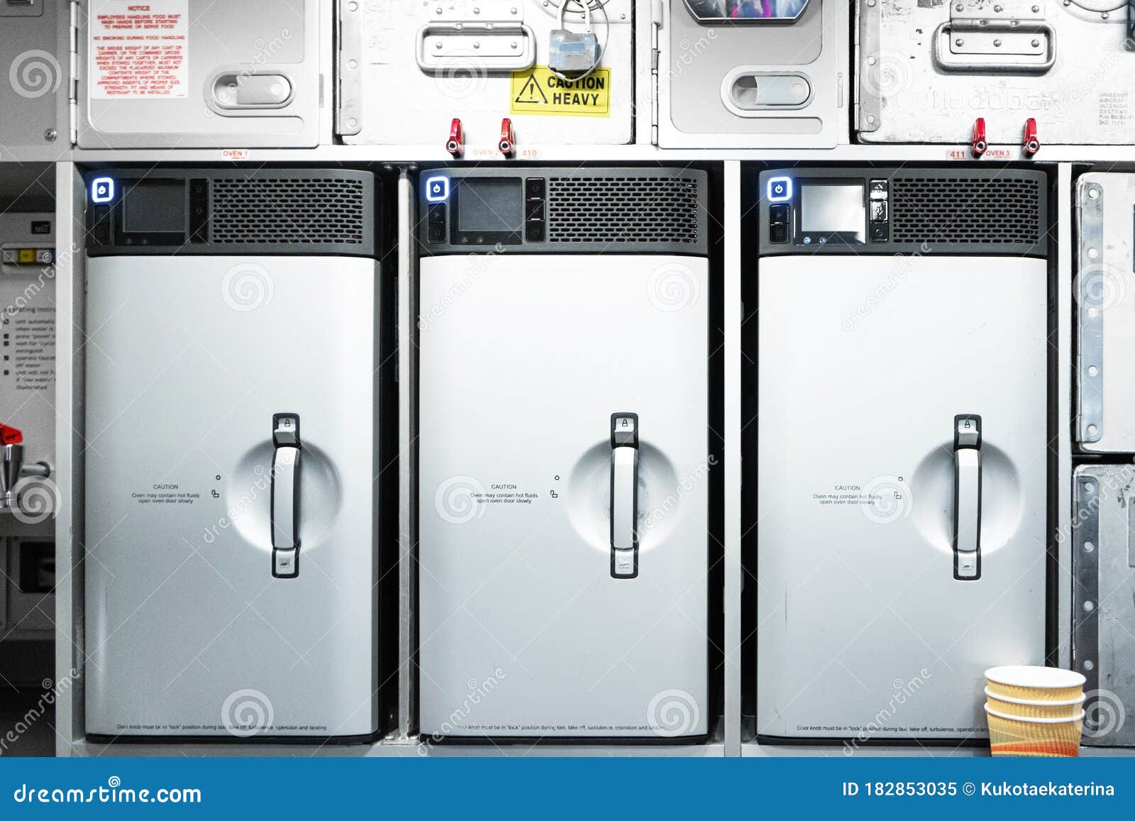 Kitchen on the Plane. Crew Cabin Editorial Image Image of coffee