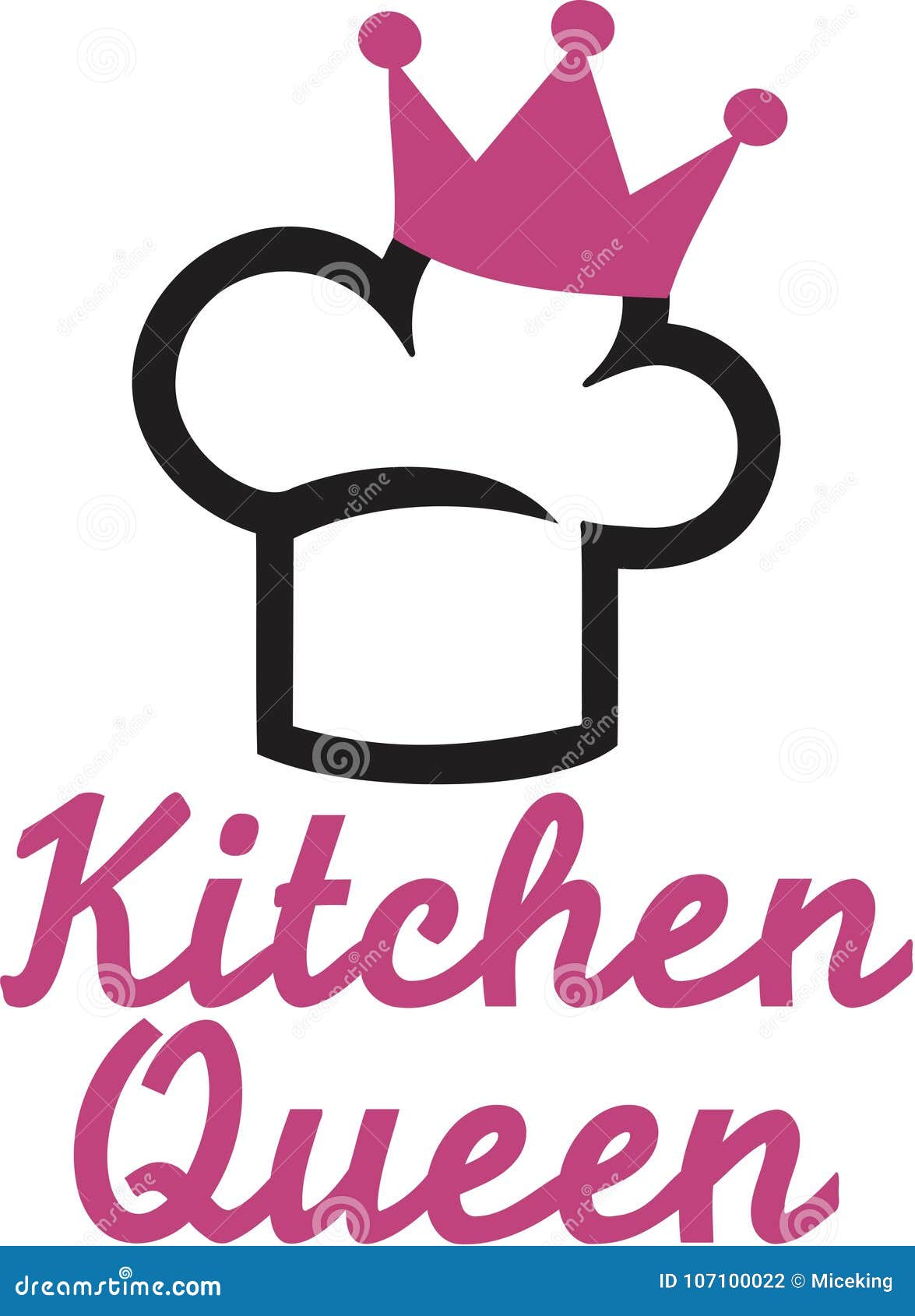 Kitchen Queen vector stock vector. Illustration of bakery 107100022