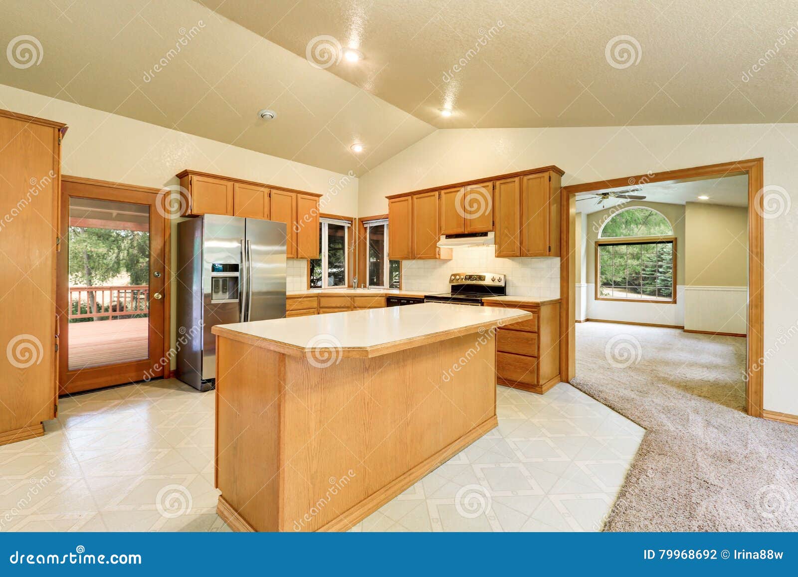 Kitchen Room Interior In The Horse Ranch Stock Photo Image Of
