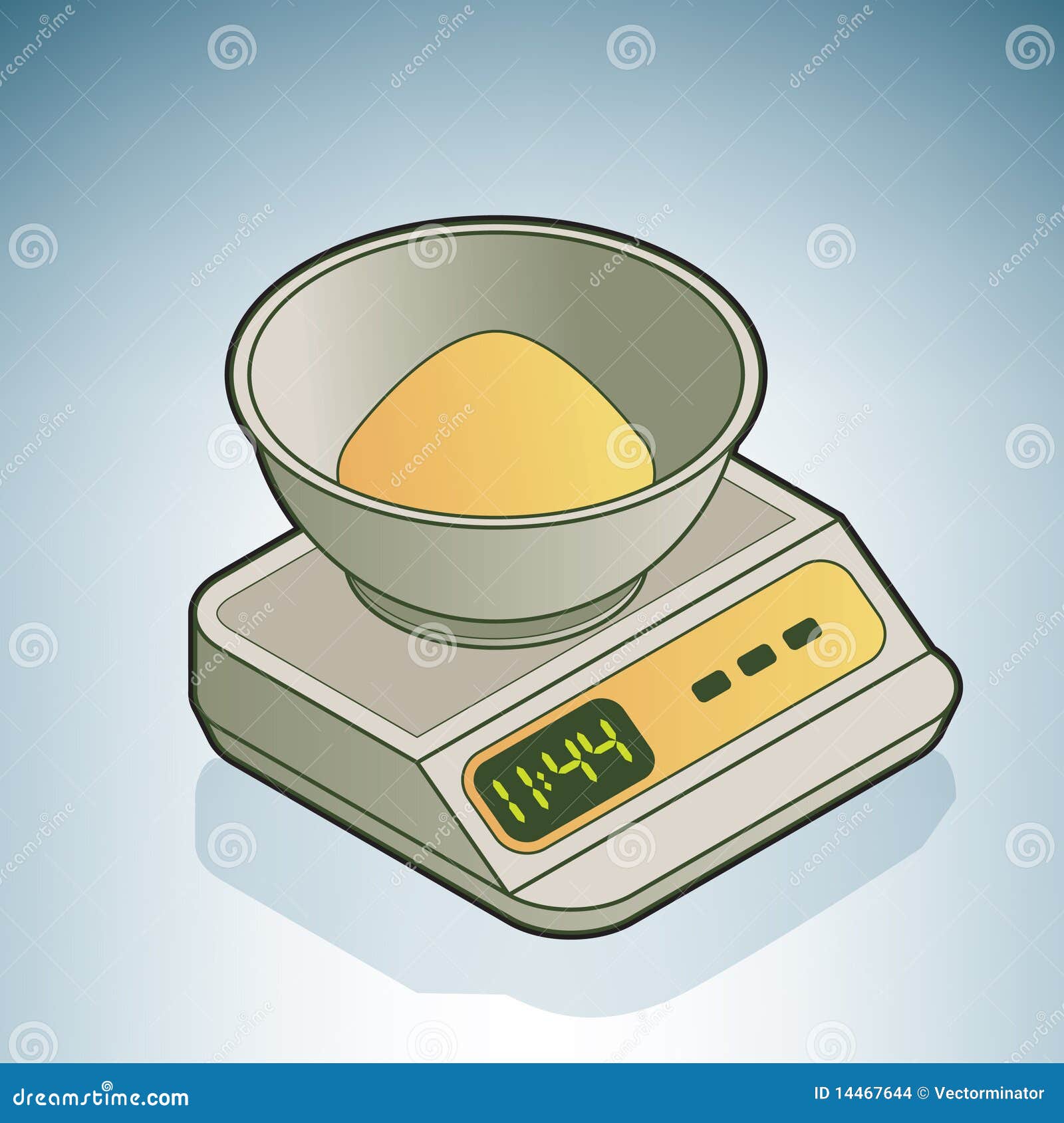 Kitchen Scale stock vector. Illustration of scale, sign 14467644
