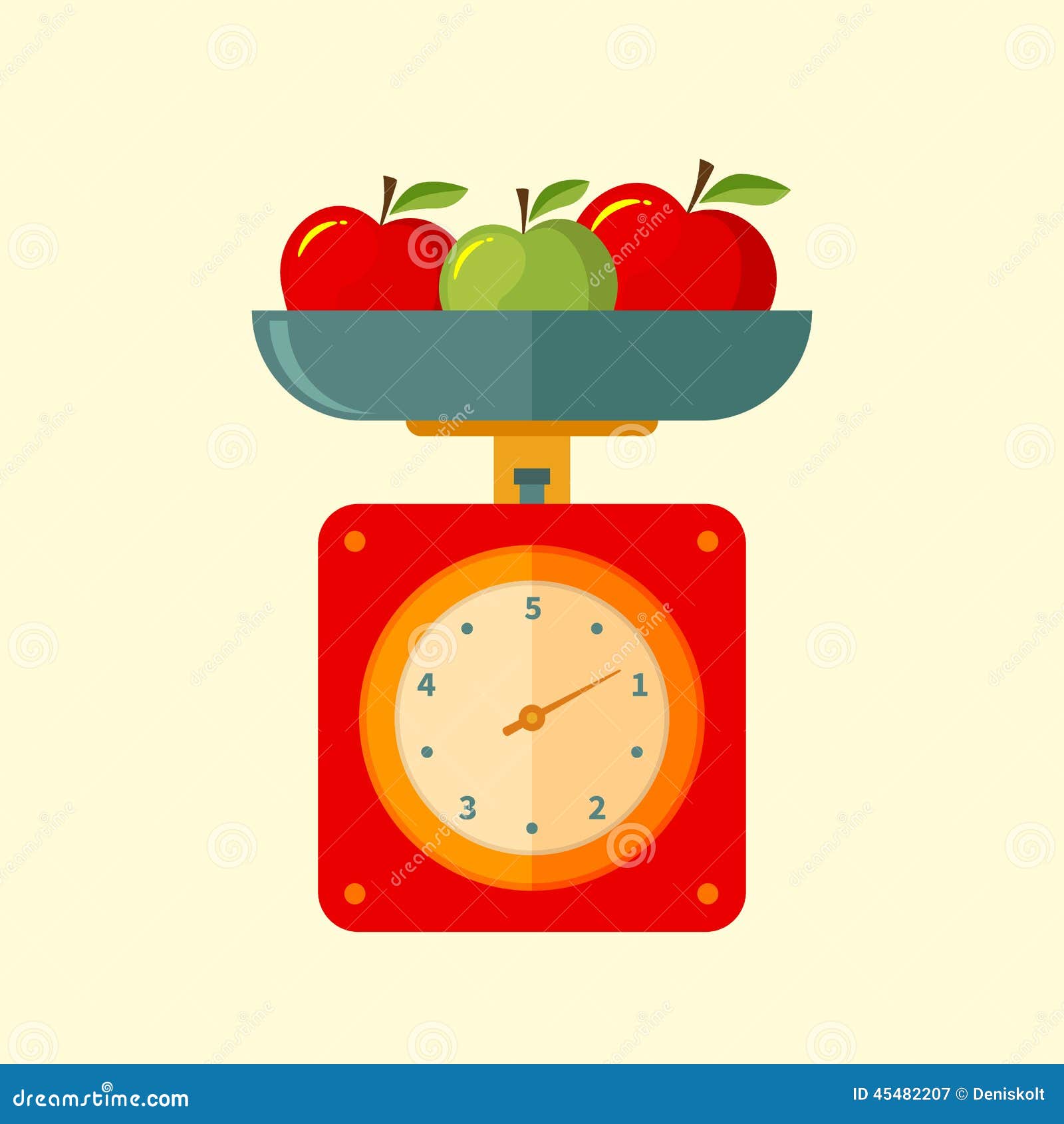 Kitchen scales stock vector. Illustration of kilogram - 45482207