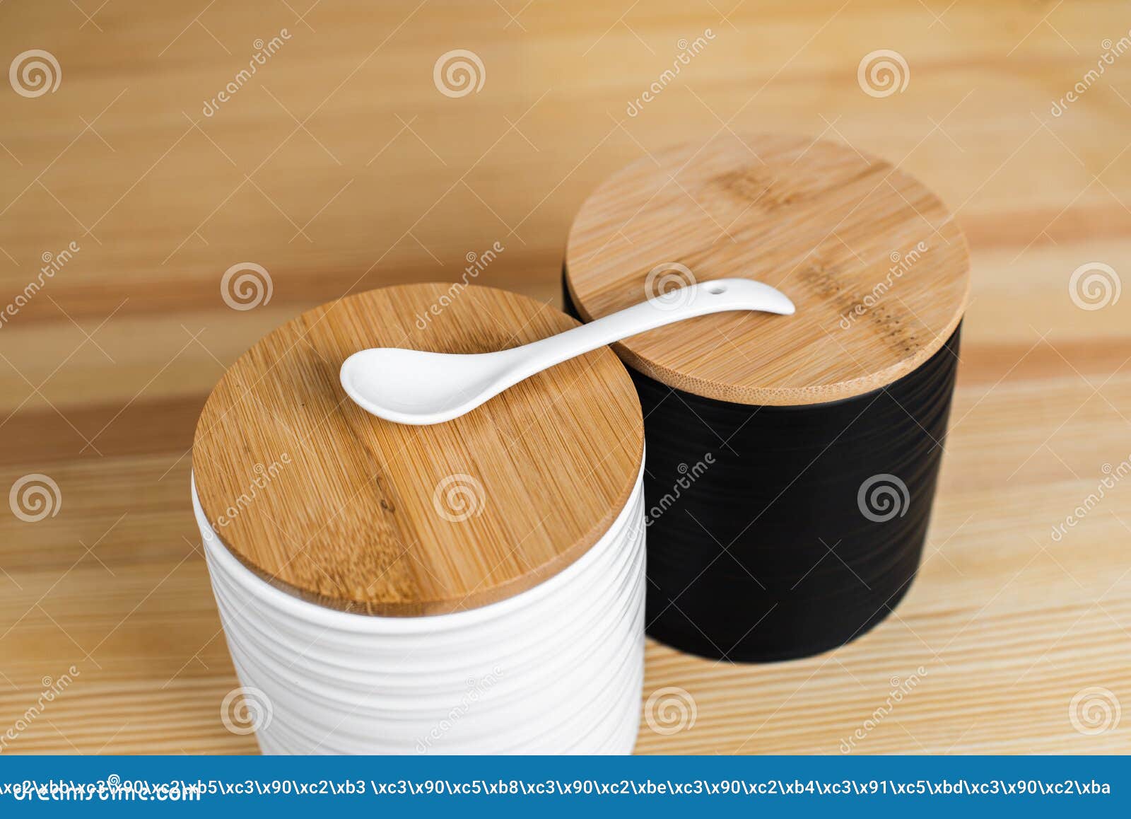Sugar and table salt stock image. Image of sugar, wood 251432193