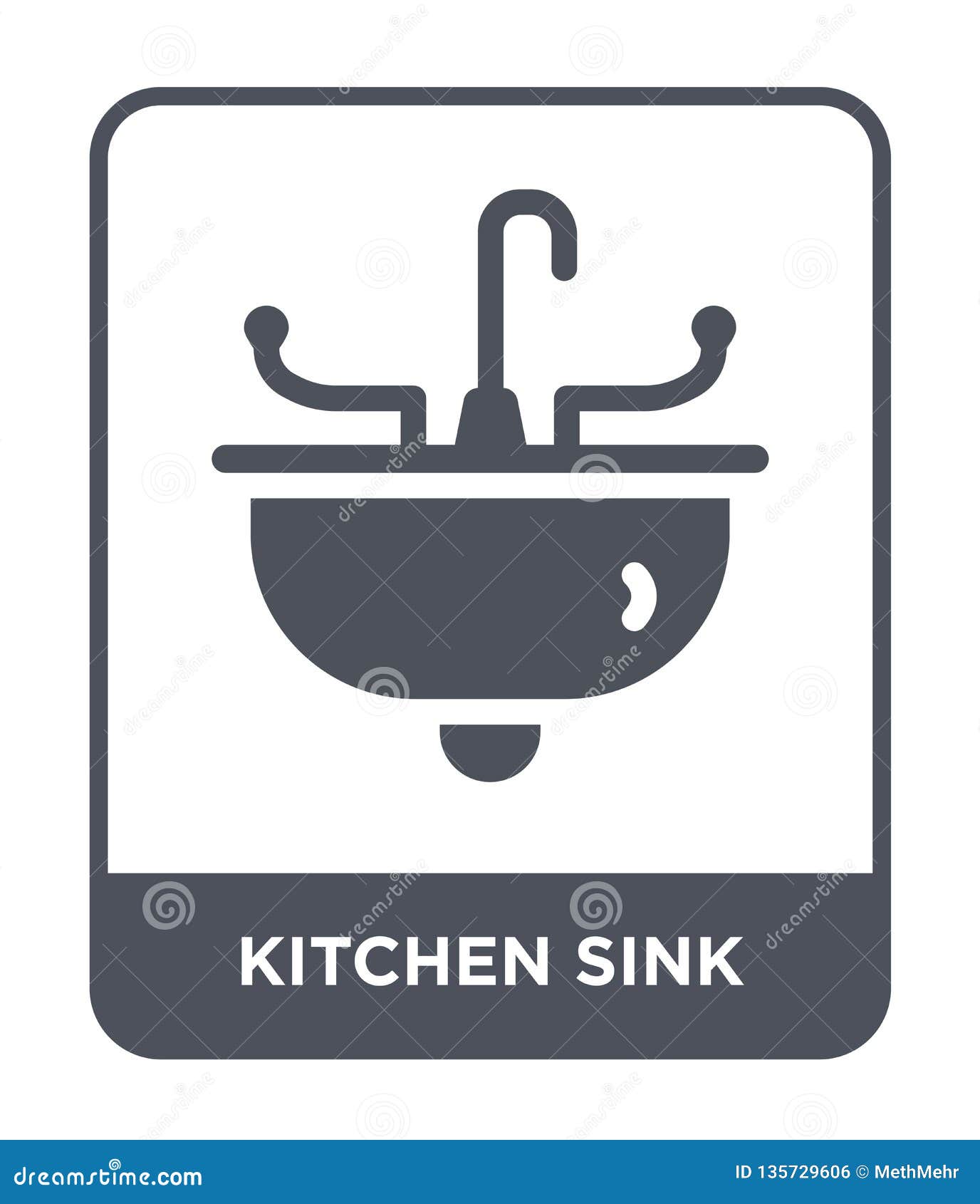 kitchen sink icon in trendy  style. kitchen sink icon  on white background. kitchen sink  icon simple and
