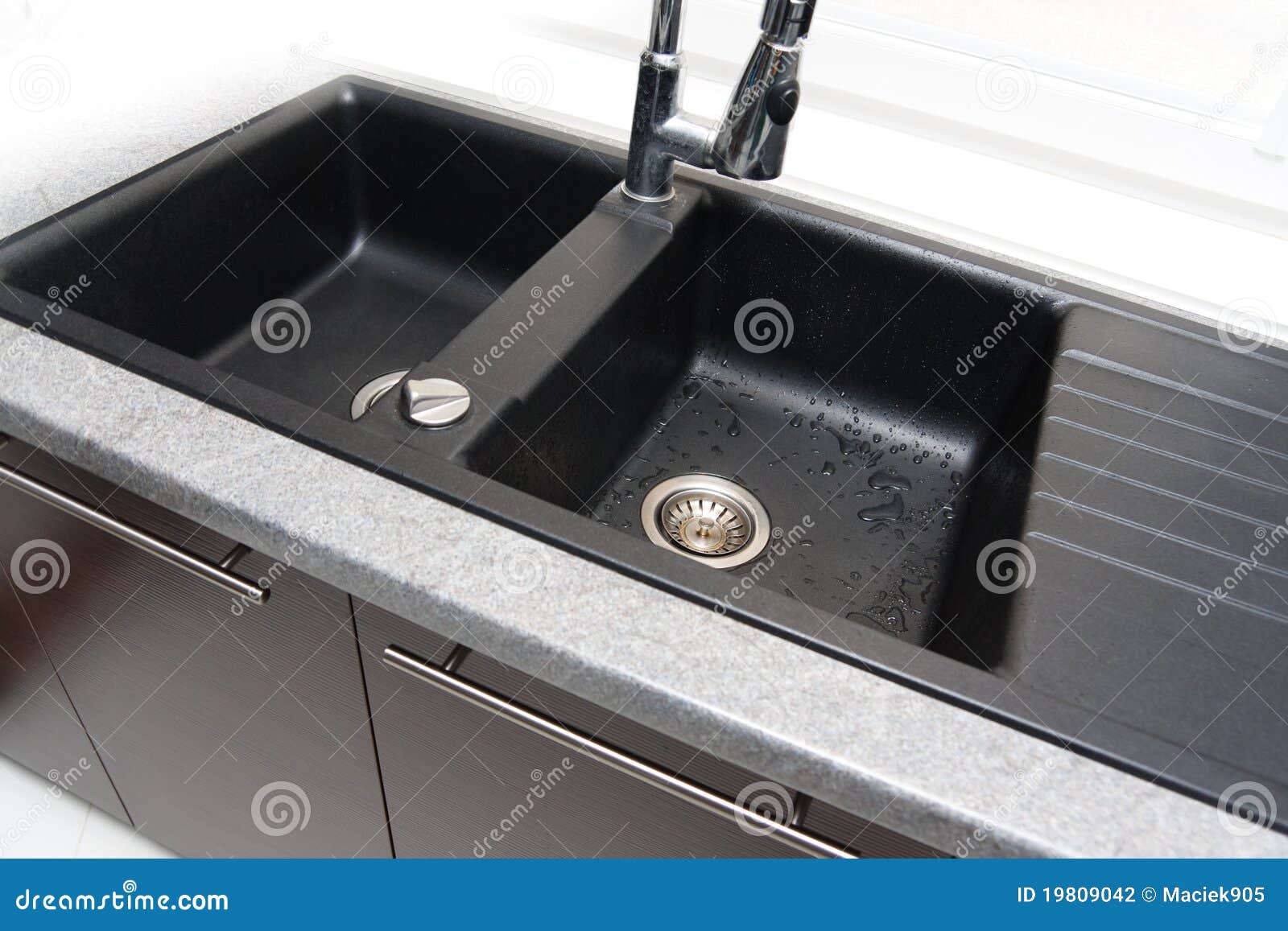 kitchen sink with the mixer tap
