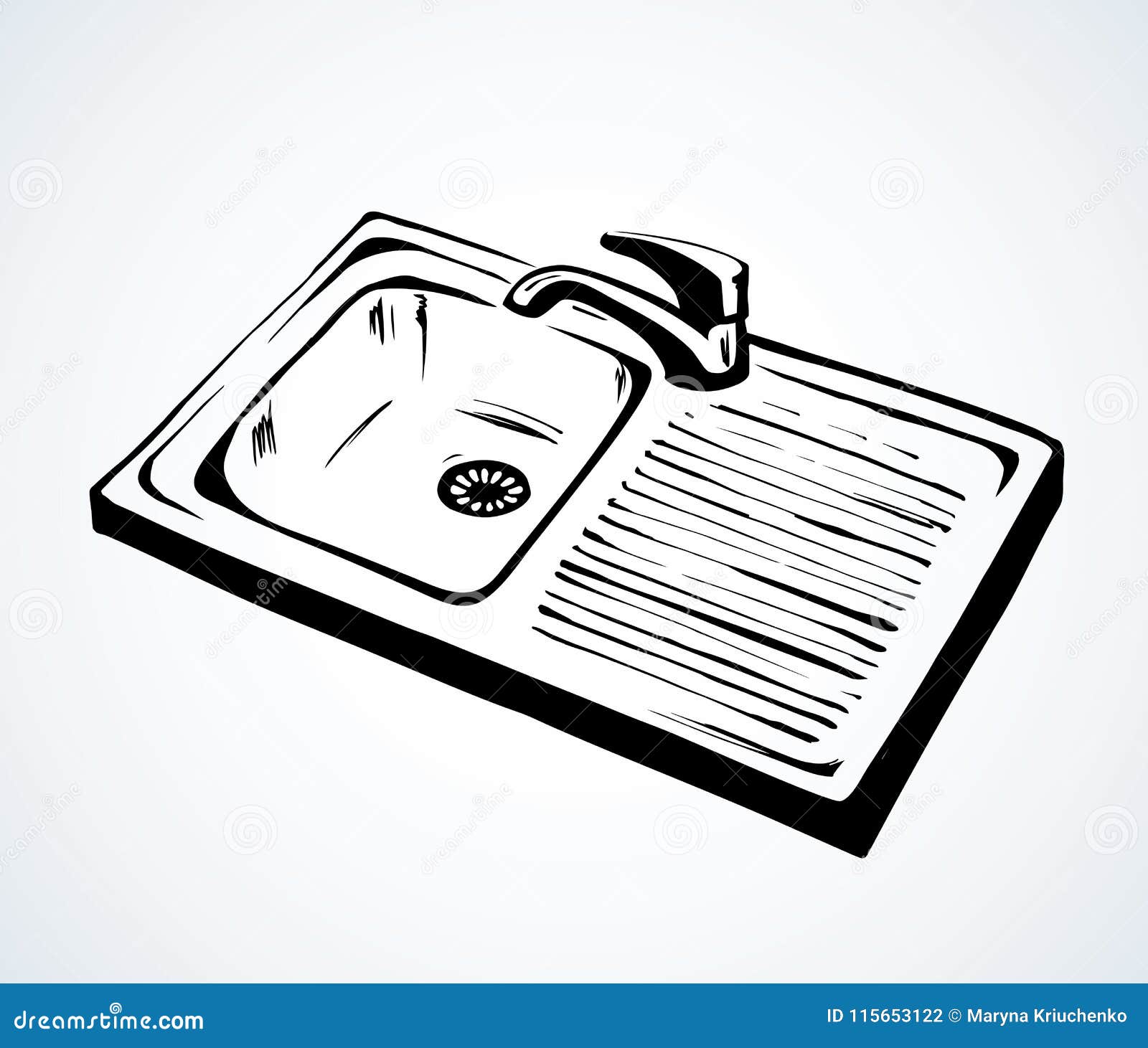 Kitchen Sink Kitchen Worktop Sink Sketch Stock Vector Royalty Free  515908582  Shutterstock