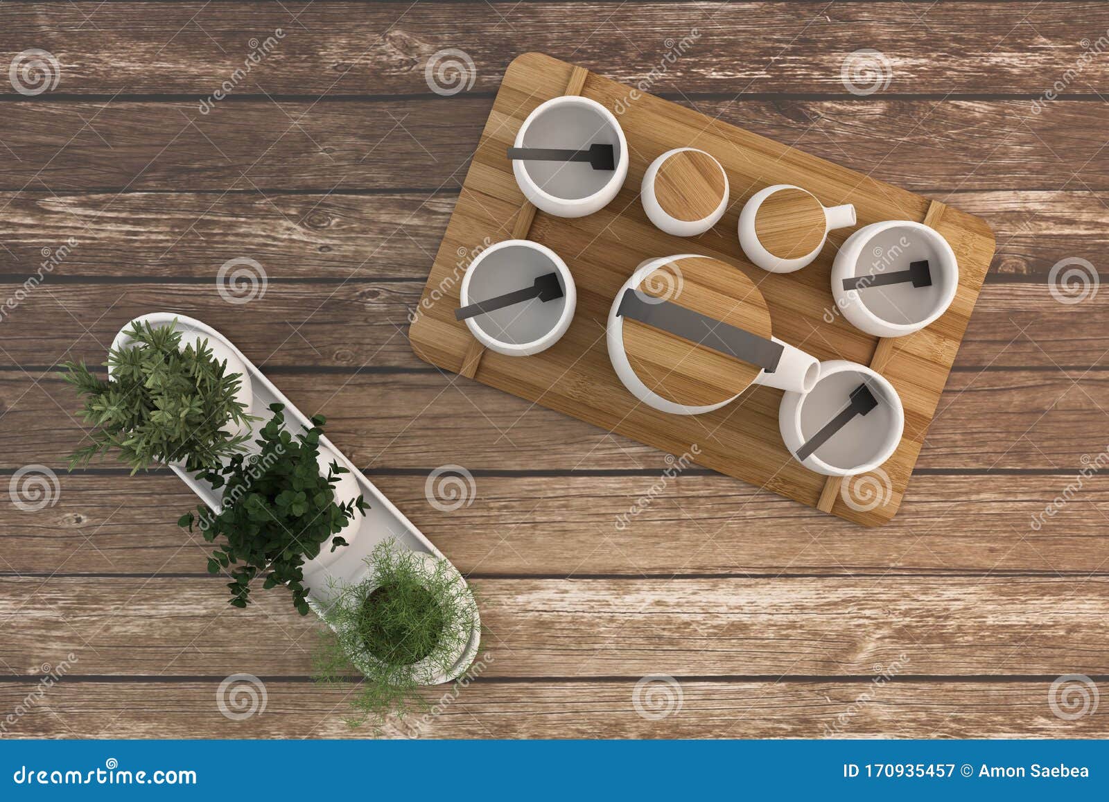 Kitchen Space in House. Empty Room with Kitchen Stock Illustration