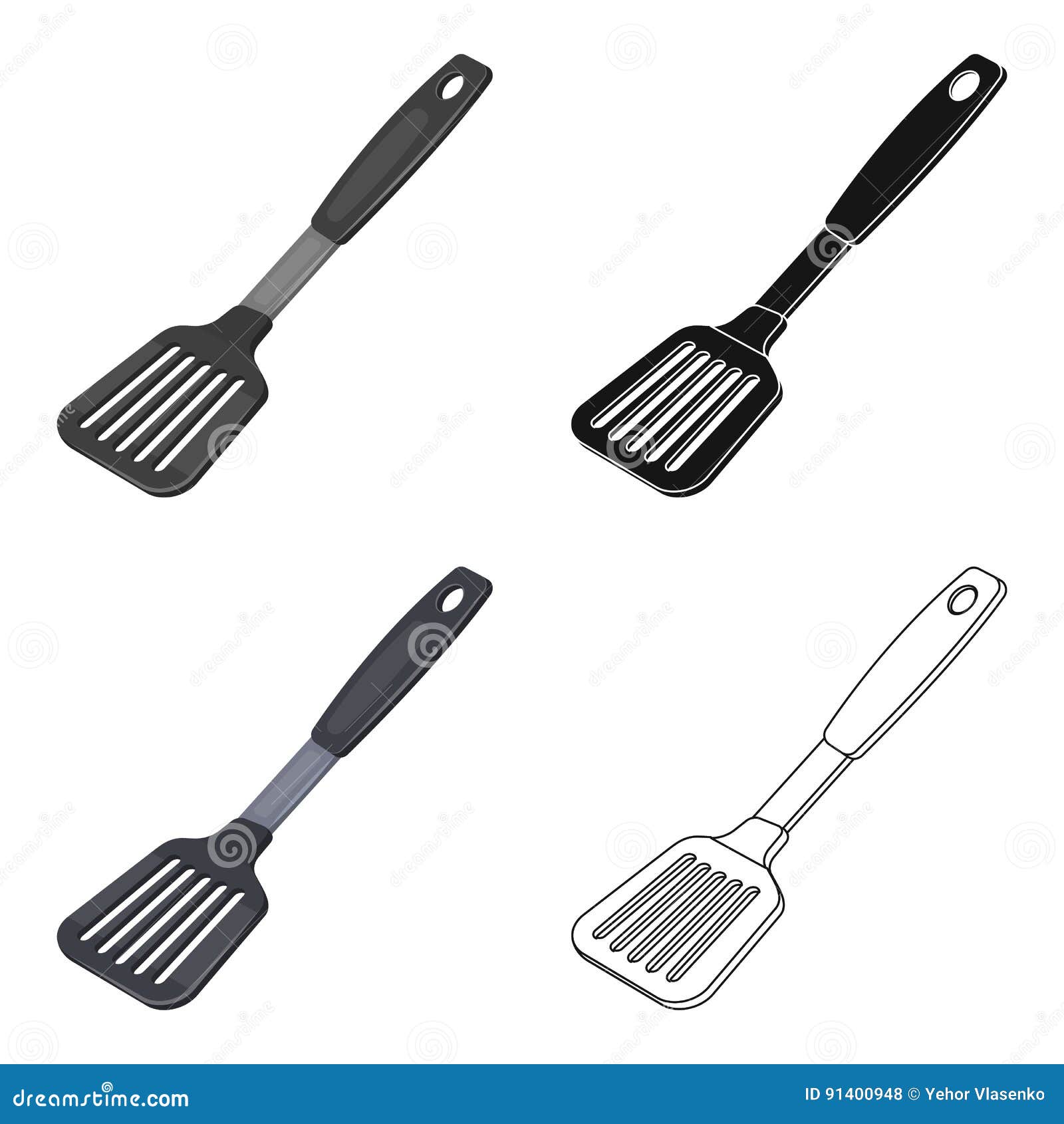 Kitchen Spatula.BBQ Single Icon in Cartoon Style Vector Symbol Stock