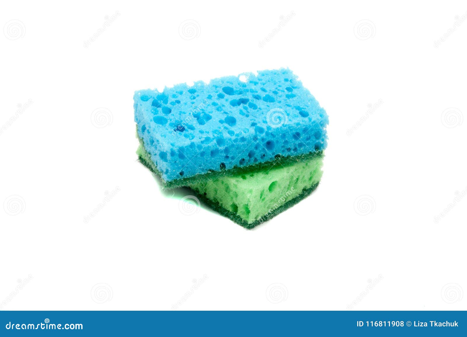Kitchen Sponge for Dish Isolated Stock Photo Image of kitchen