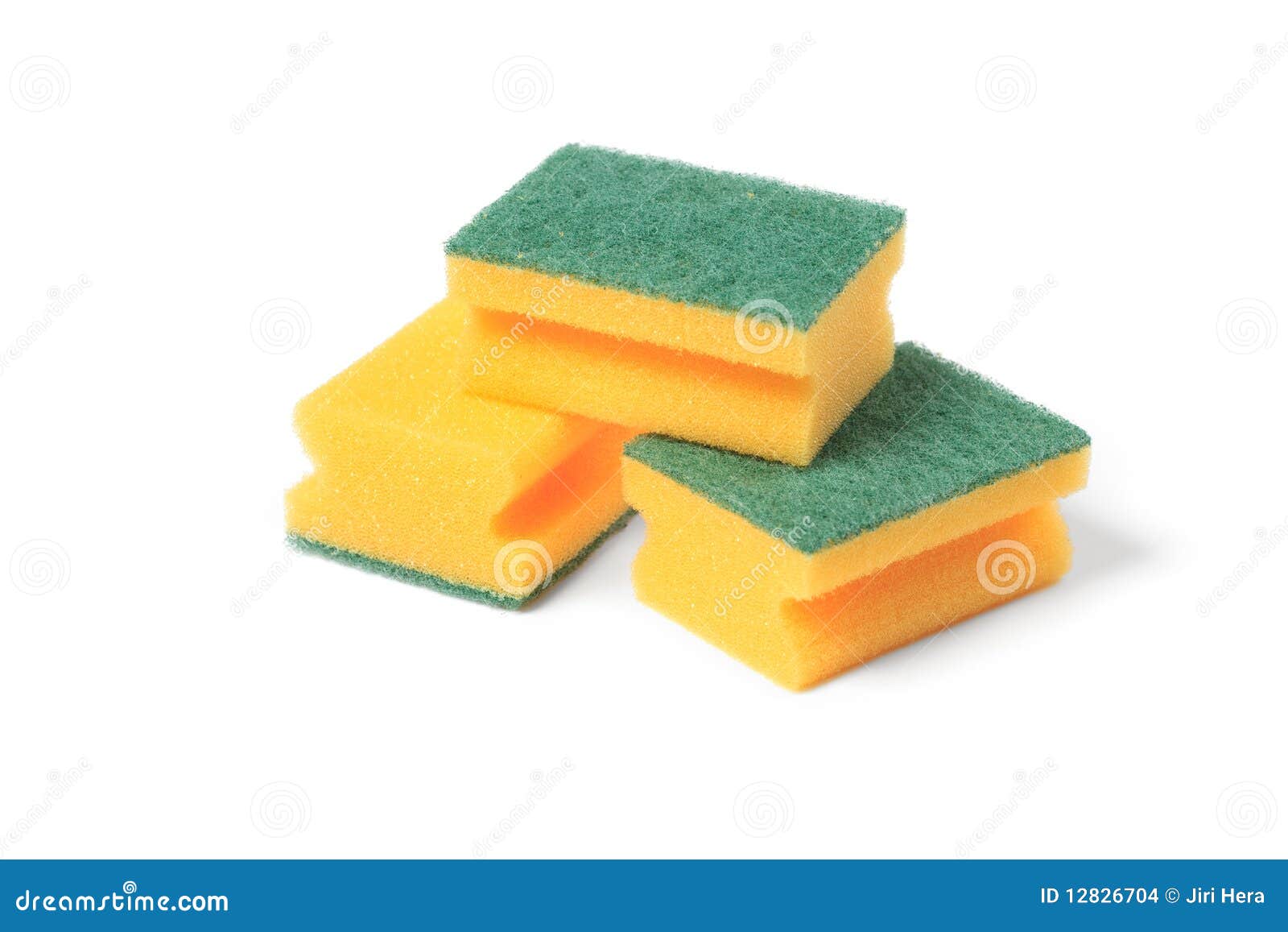 Kitchen sponges stock photo. Image of isolated, house 12826704