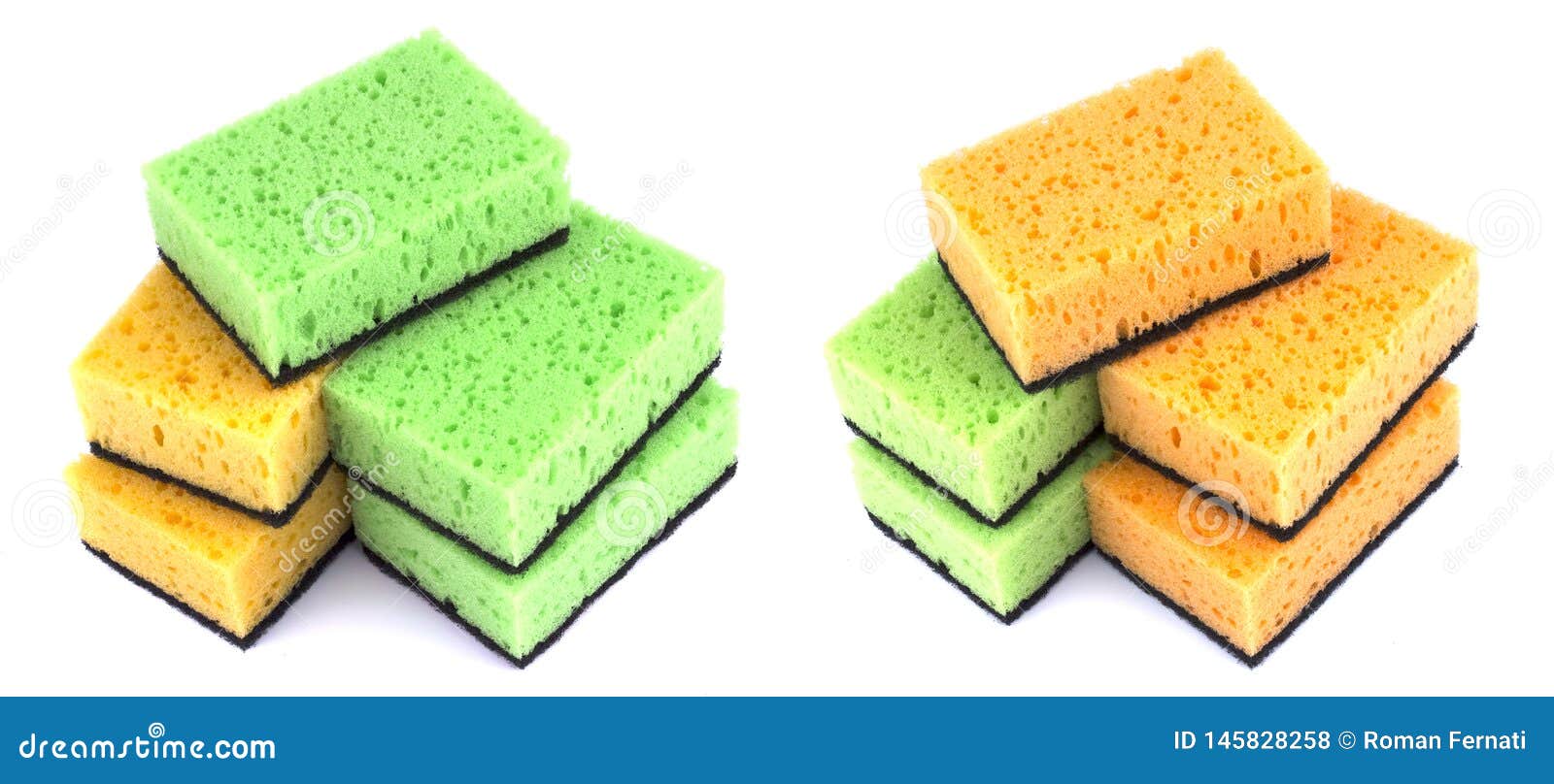 Kitchen Sponges Isolated on a White Background Stock Photo Image of