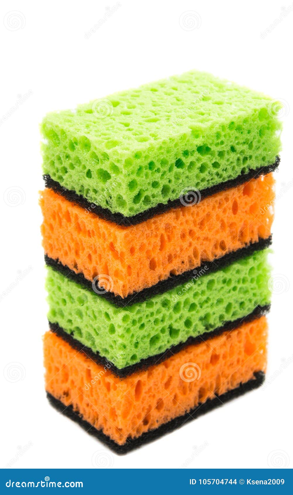 Kitchen sponges isolated stock photo. Image of cleaning 105704744