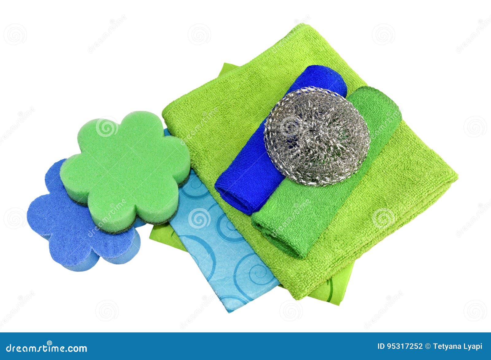 Kitchen sponges and rags stock photo. Image of dirty 95317252