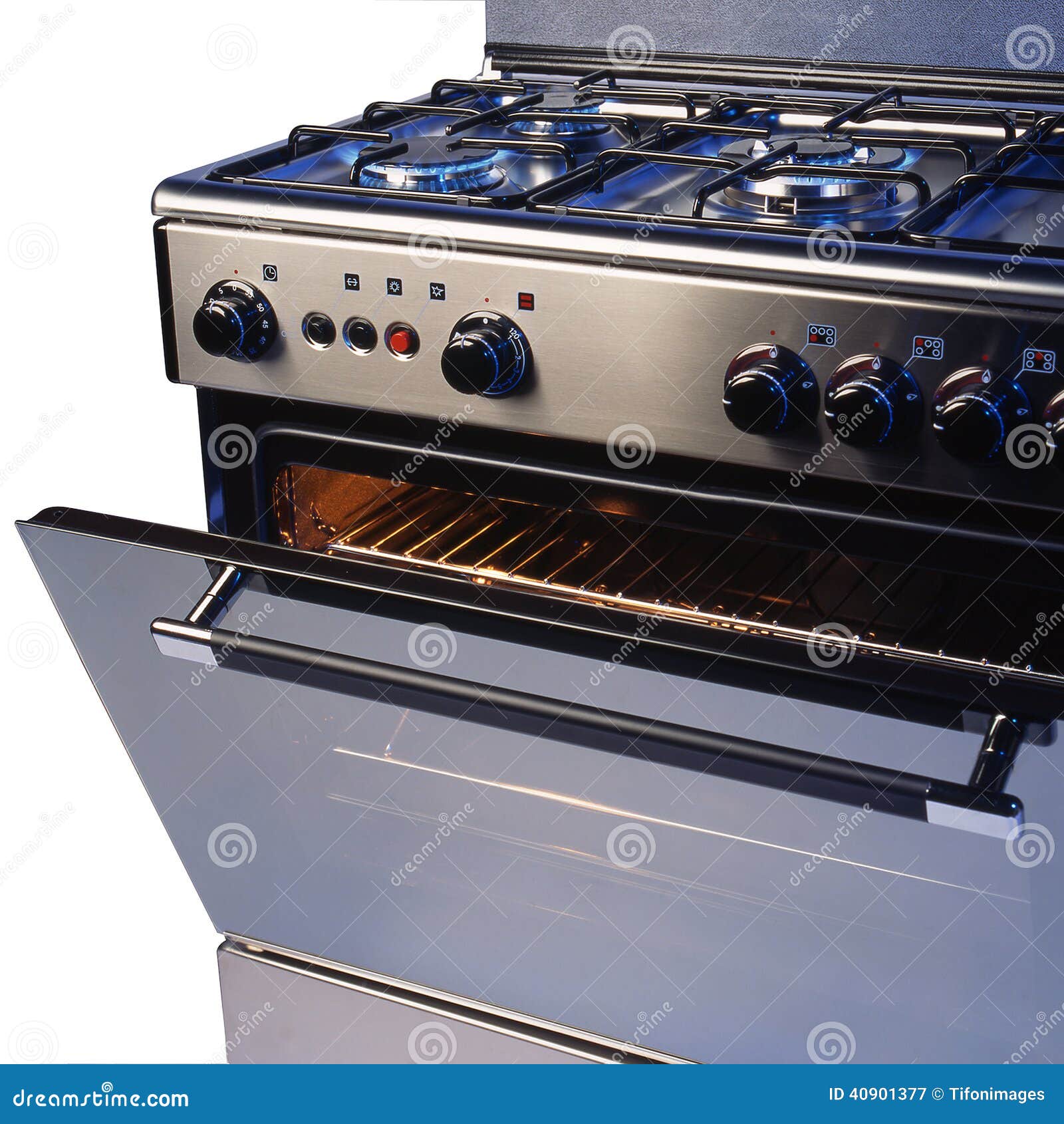 Kitchen stove stock image. Image of household, open, single 40901377